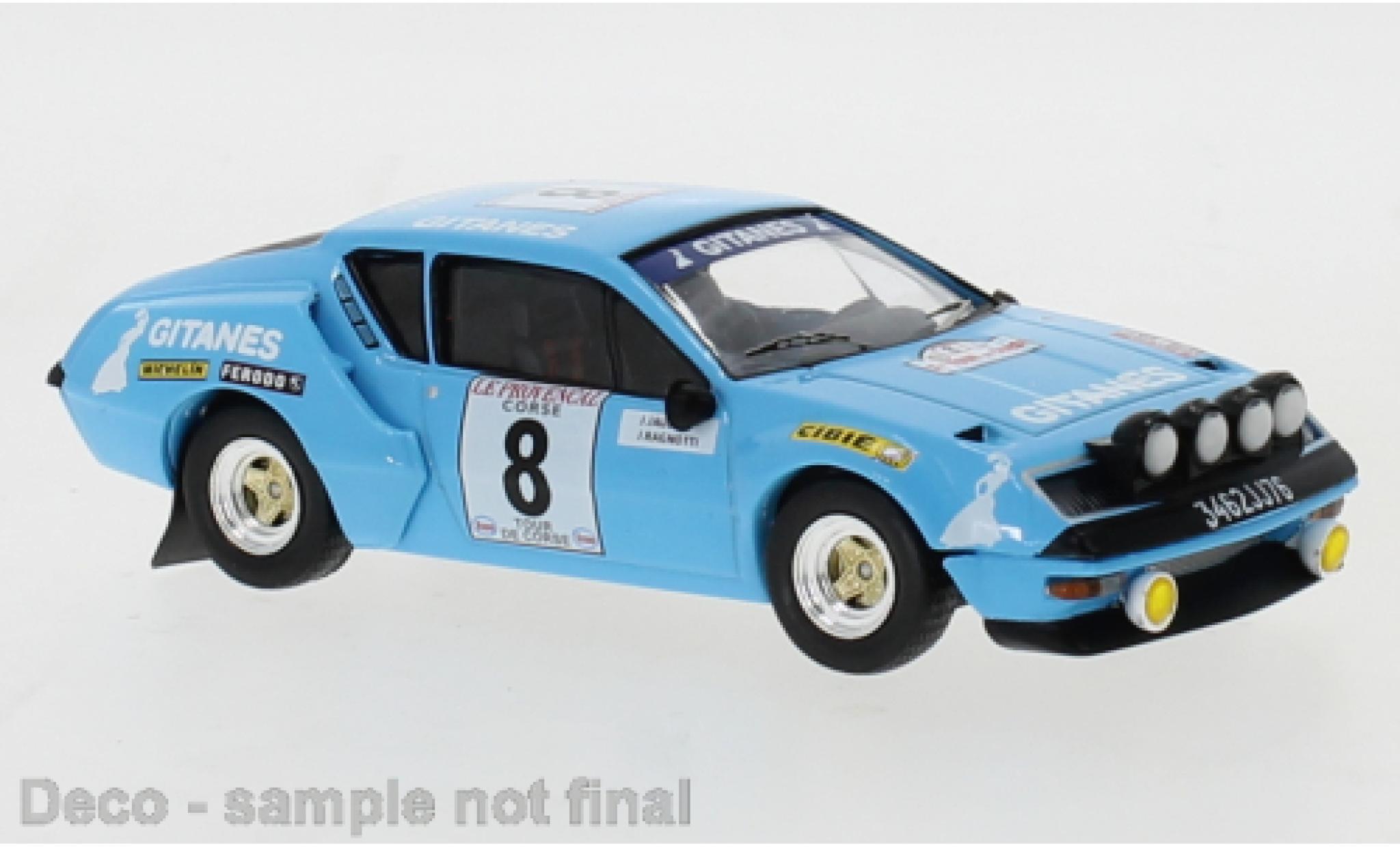 Alpine A310 1/43 IXO No.8 Gitanes Tour de Corse 1976 J.Ragnotti/J.Jaubert modelauto