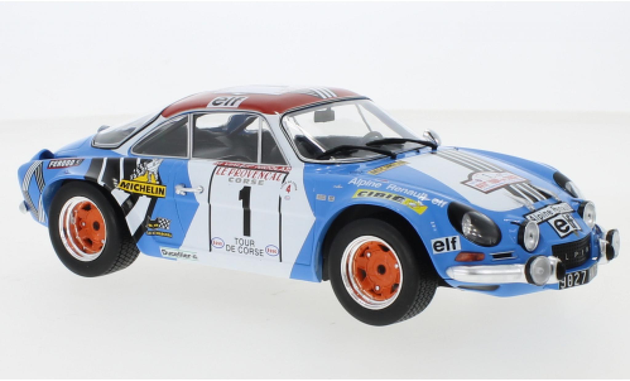Alpine A110 1/18 IXO Renault No.1 Rallye WM Tour de Corse 1973 J-P.Nicolas/M.Vial modelauto