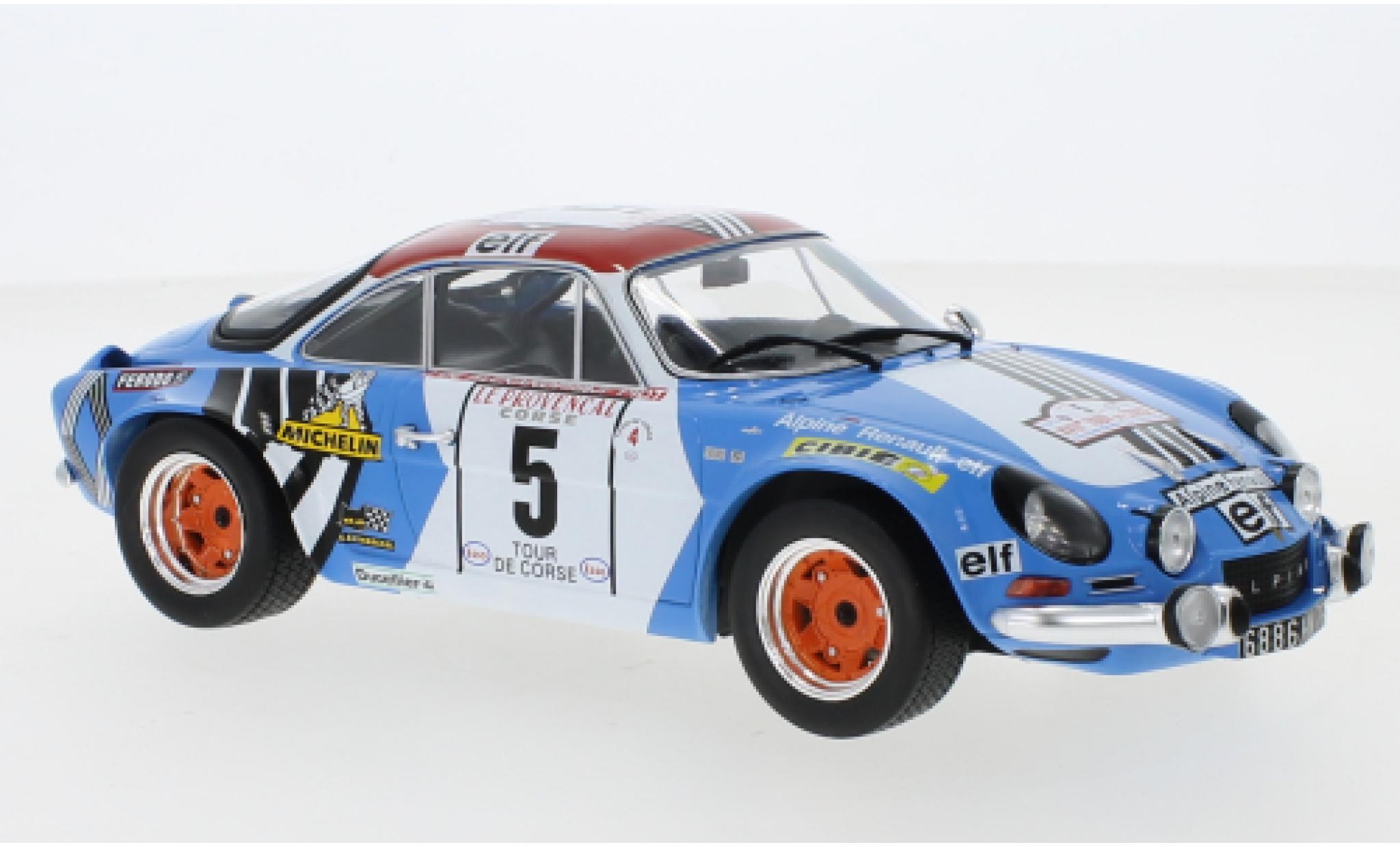 Alpine A110 1/18 IXO Renault No.5 Tour de Corse 1973 J.F.Piot/J.De Alexandris modelauto