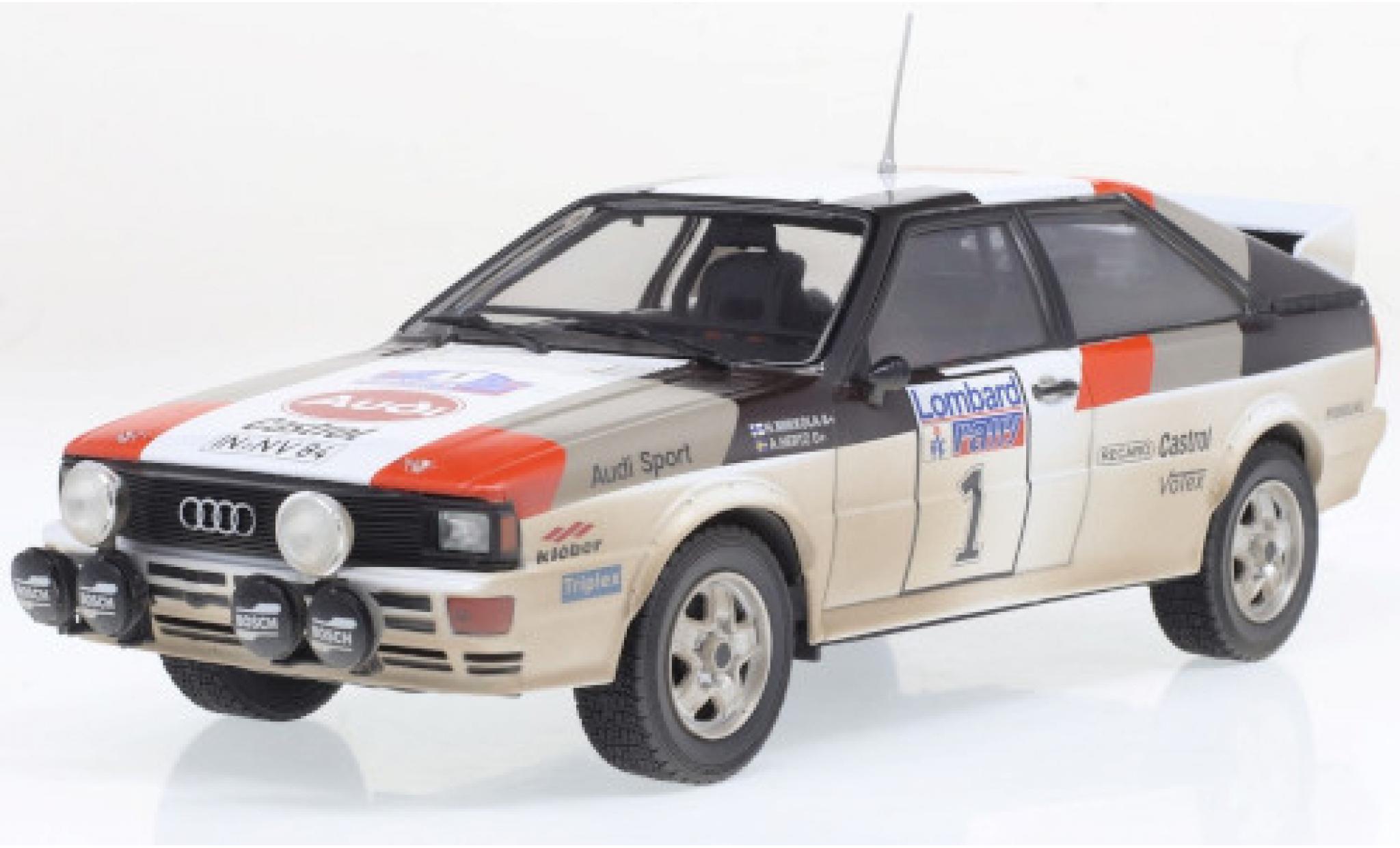 Audi Quattro 1/24 IXO A1 No.1 RAC Rally 1982 mit Rennspuren H.Mikkola/A.Hertz modelauto