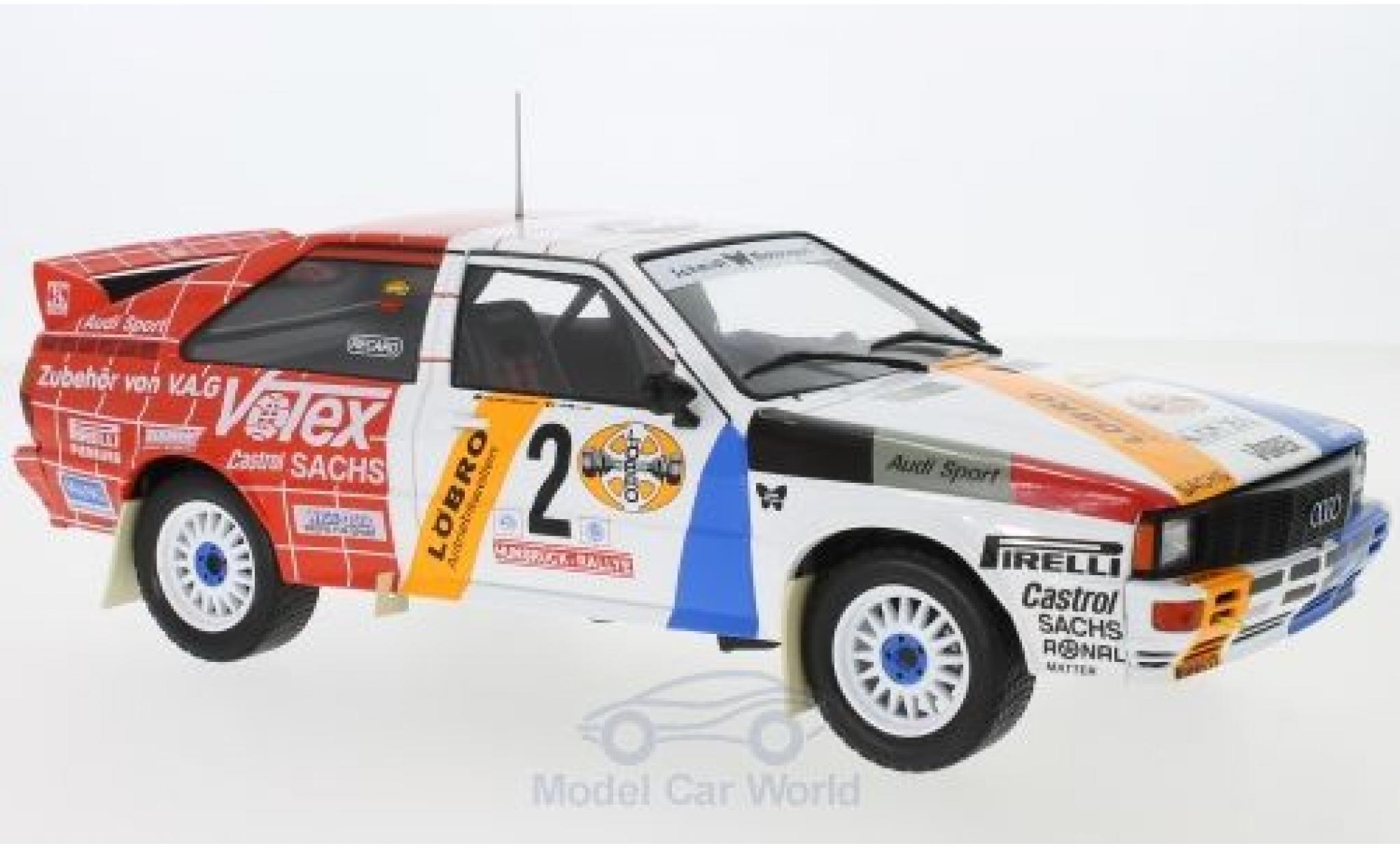 Audi Quattro 1/18 IXO quattro No.2 Schmidt Motorsport Rallye DM Hunsr&uuml;ck Rallye 1984 H.Demuth/W.Lux modelauto