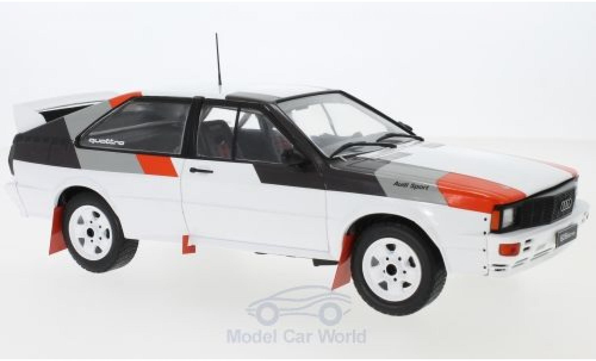 Audi Quattro 1/18 IXO quattro wit/Dekor 1982 Rally Spec modelauto