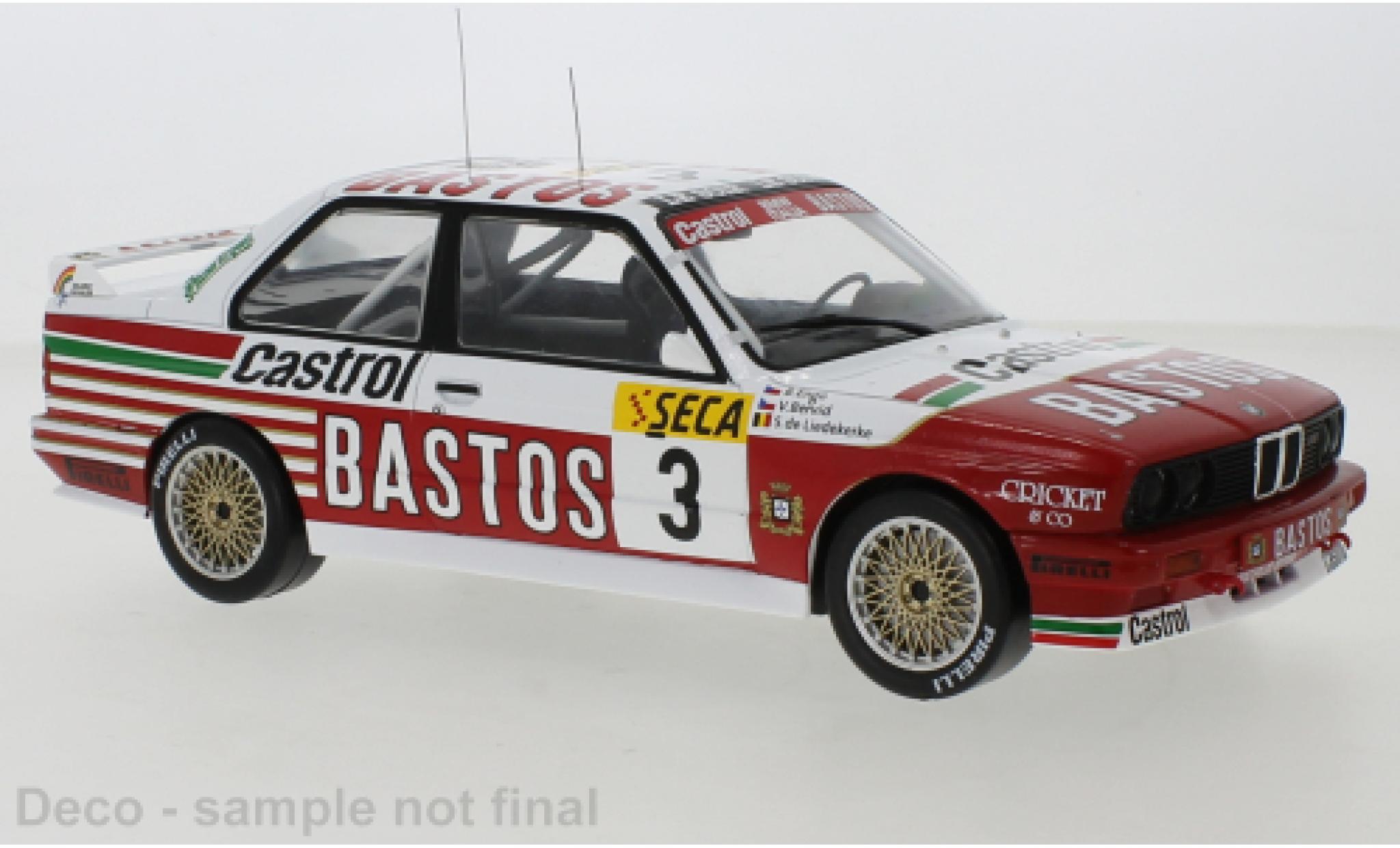 Bmw M3 1/18 IXO (E30) No.3 24h Spa 1991 S.de Liedekerke/B.Enge/V.Bervid modelauto