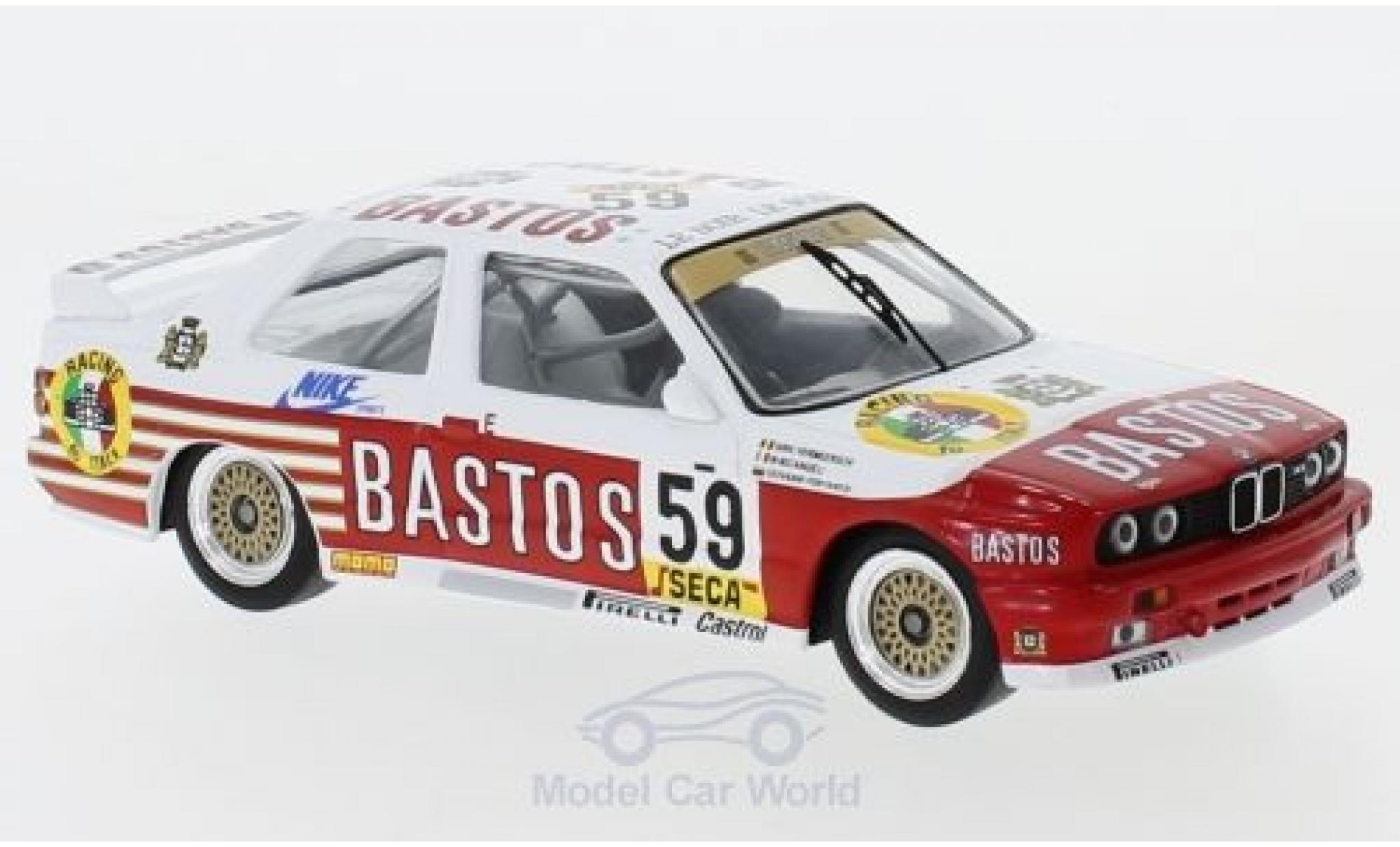 Bmw M3 1/43 IXO (E30) No.59 Bastos WTCC 24h Spa 1987 D.Vermeersch/G.Fontanesi/M.Micangeli modelauto