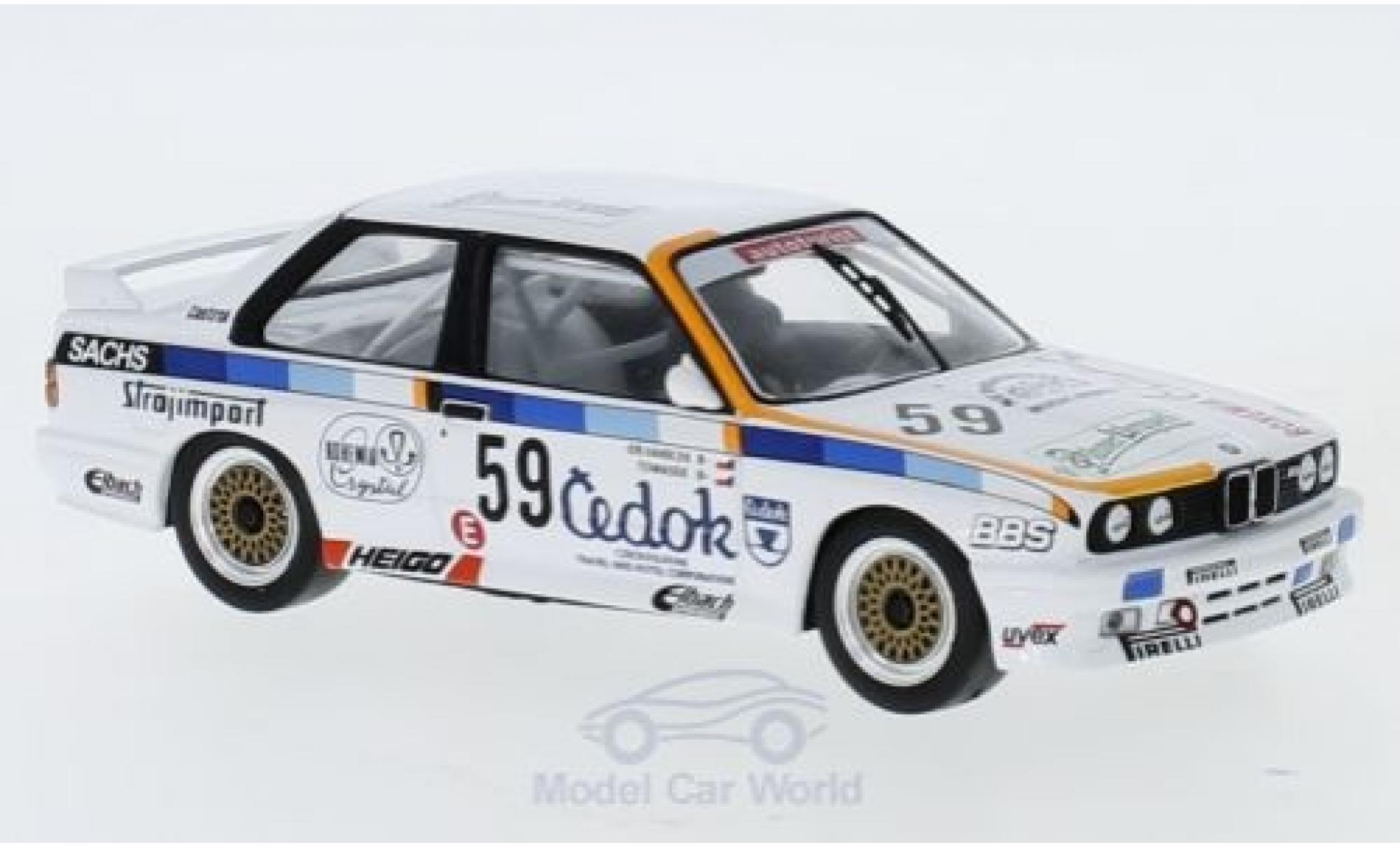 Bmw M3 1/43 IXO (E30) No.59 ETCC 1988 O.Vanicek/V.Tomasek modelauto
