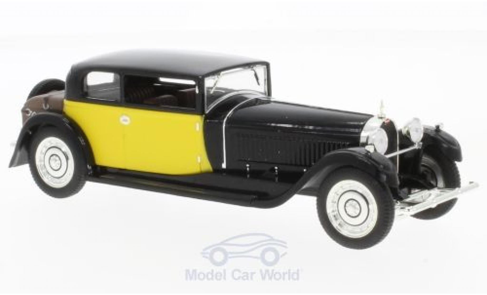 Bugatti 41 1/43 IXO Royale Coach (Weymann) zwart/geel 1929 modelauto