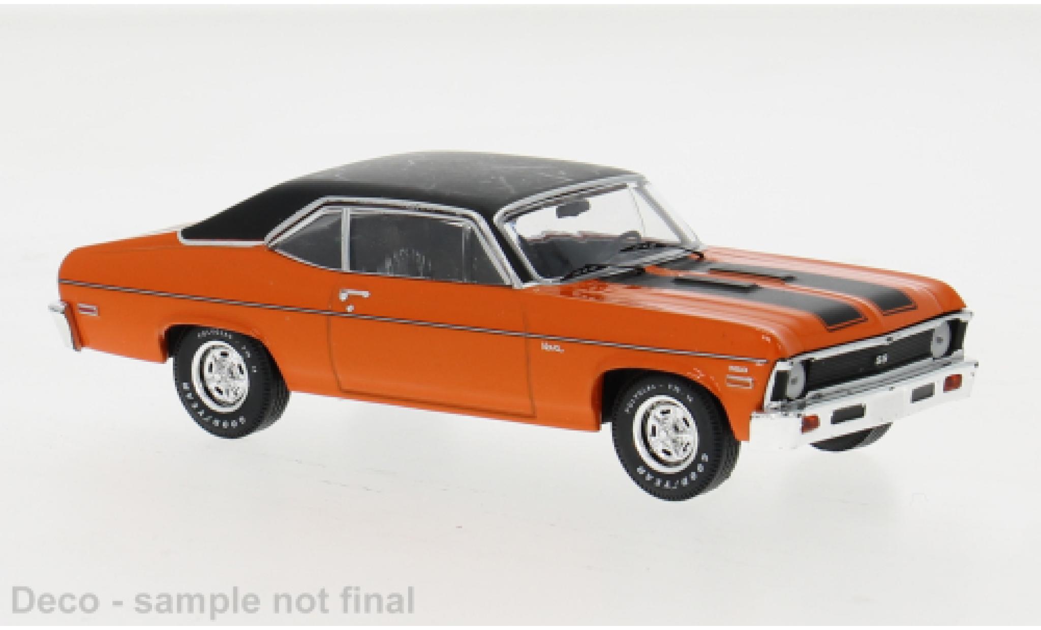 Chevrolet Nova 1/43 IXO SS oranje/zwart 1971 1:43 modelauto