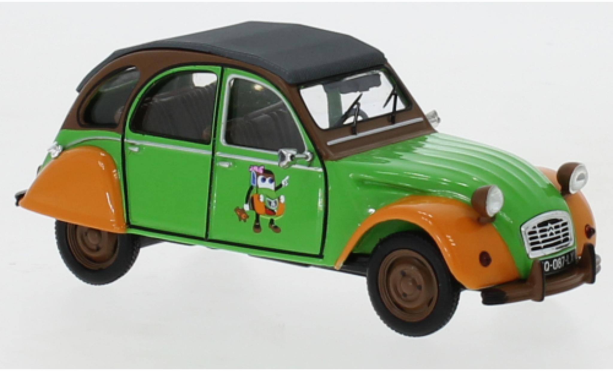 Citroen 2CV 1/43 IXO 2 CV groen/oranje 1978 modelauto