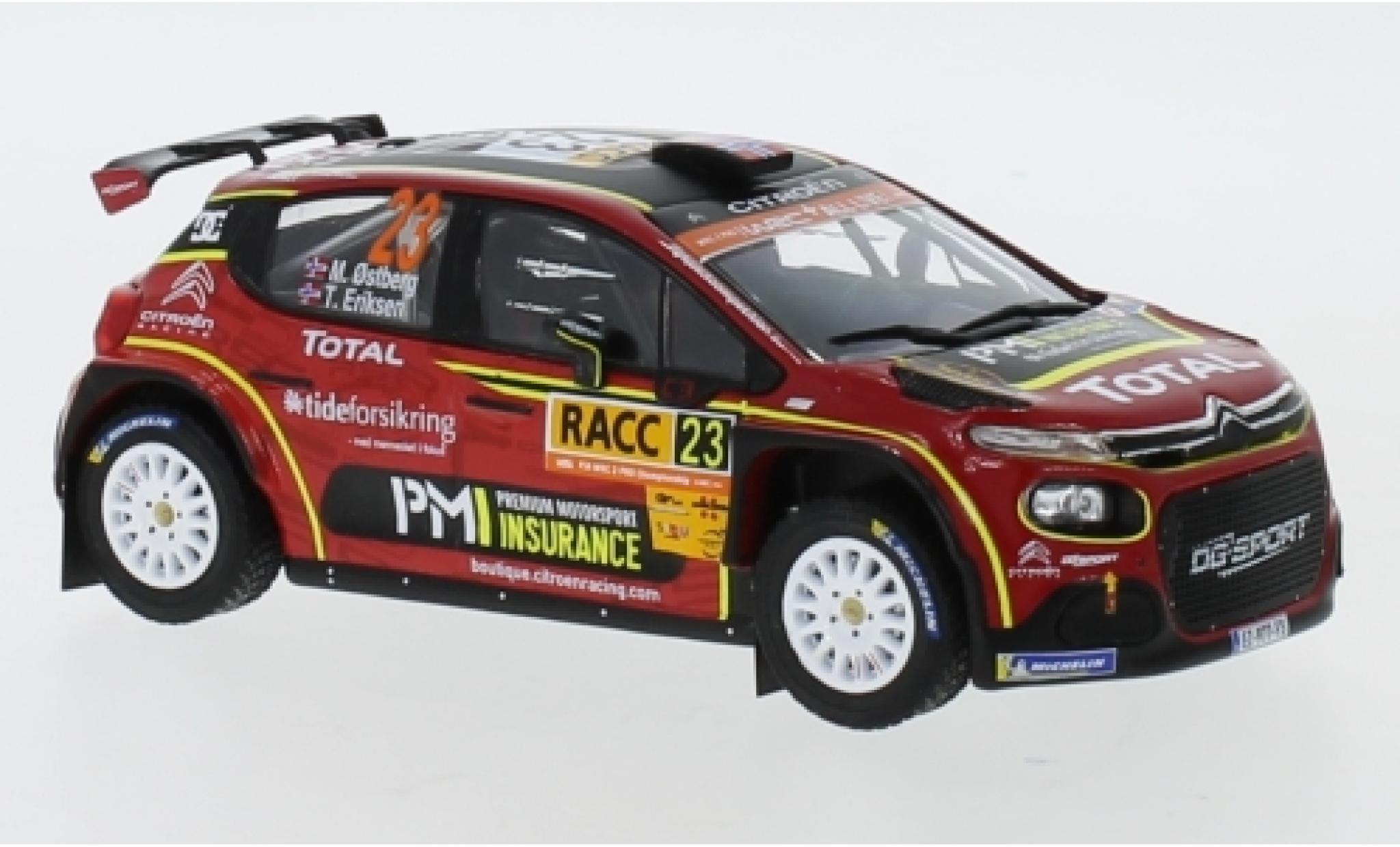 Citroen C3 1/43 IXO R5 No.23 Racing Total Rally Catalunya 2019 M.Ostberg/T.Eriksen modelauto