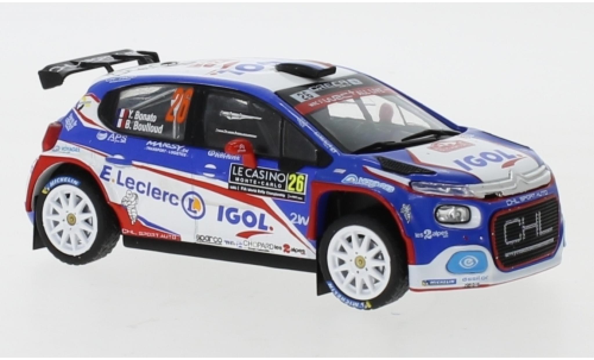 Citroen C3 1/43 IXO R5 No.26 Rallye WM Rallye Monte Carlo 2020 Y.Bonato/B.Boulloud modelauto