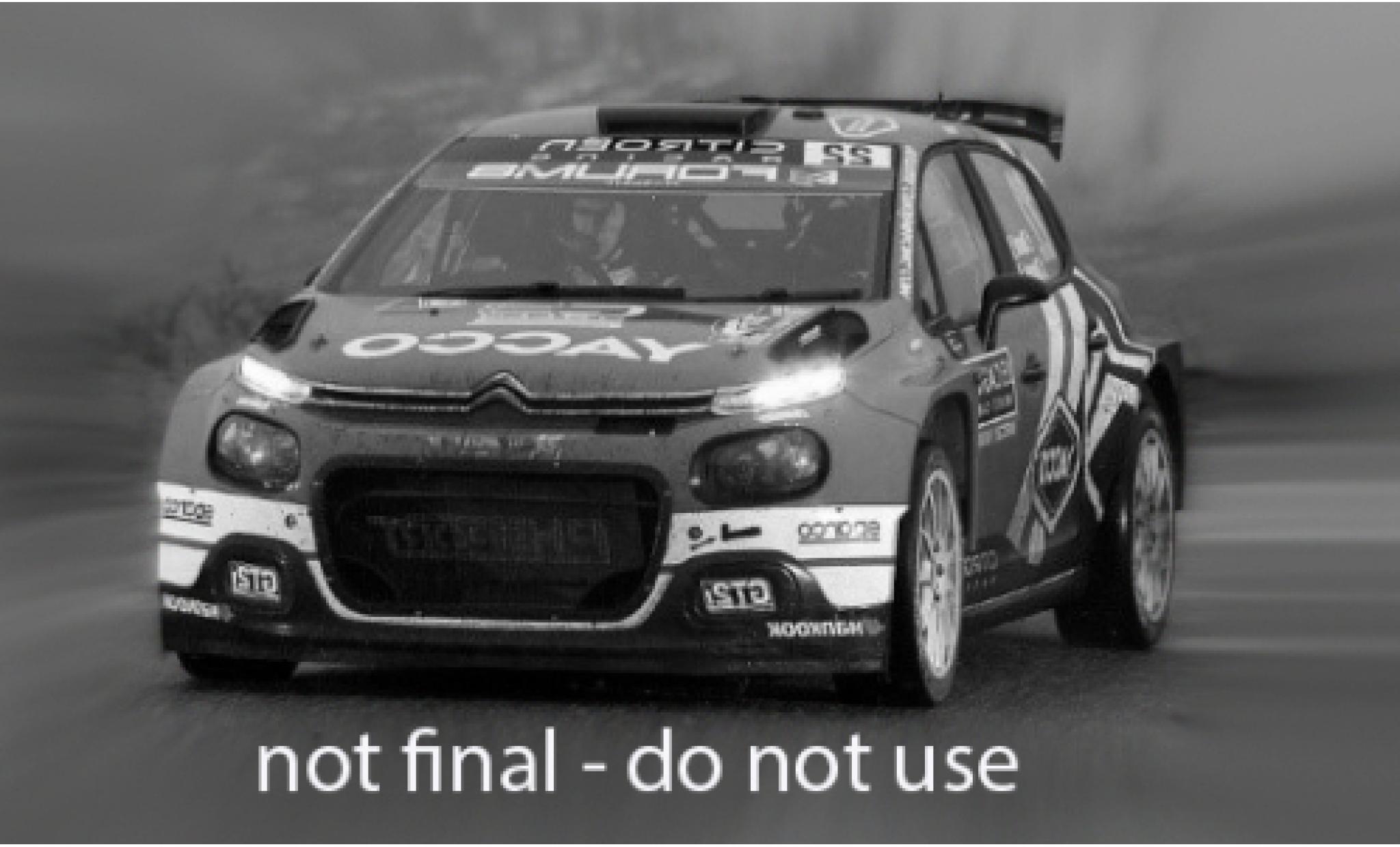 Citroen C3 1/43 IXO Rally2 WRC Rally Monte Carlo 2025 #22 1:43 modelauto