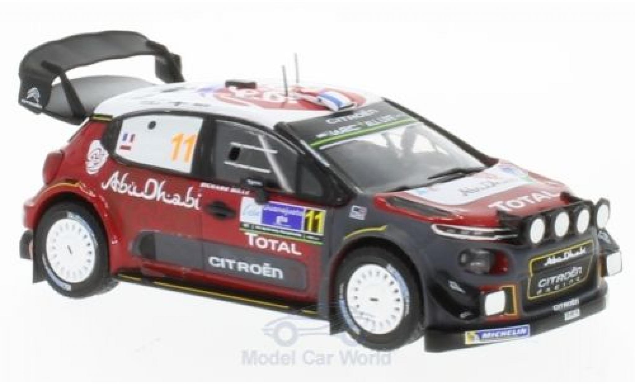 Citroen C3 1/43 IXO WRC No.11 Rallye WM Rallye Mexico 2018 S.Loeb/D.Elena modelauto