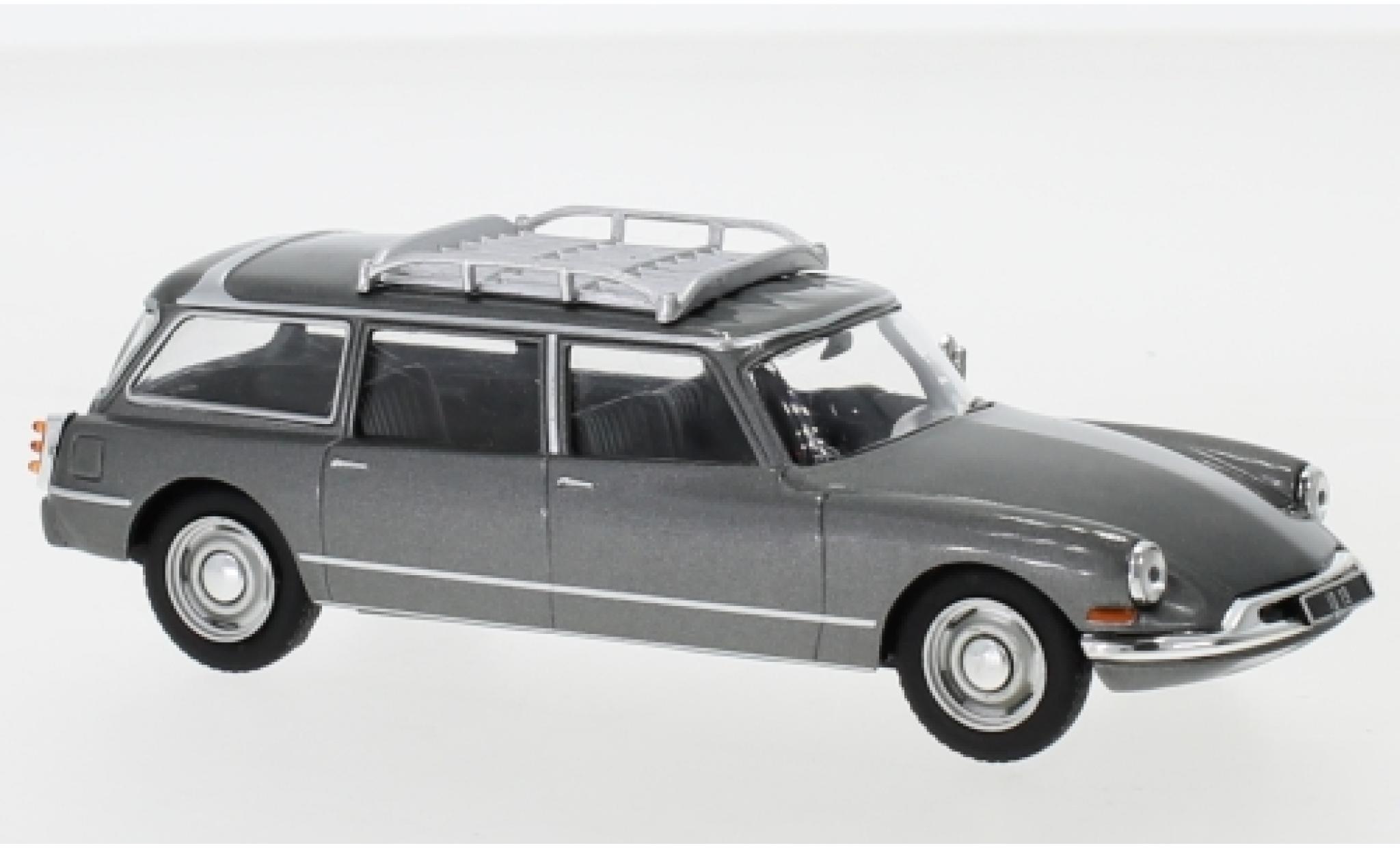 Citroen ID 19 1/43 IXO Stationwagen metallic grijs 1960 modelauto