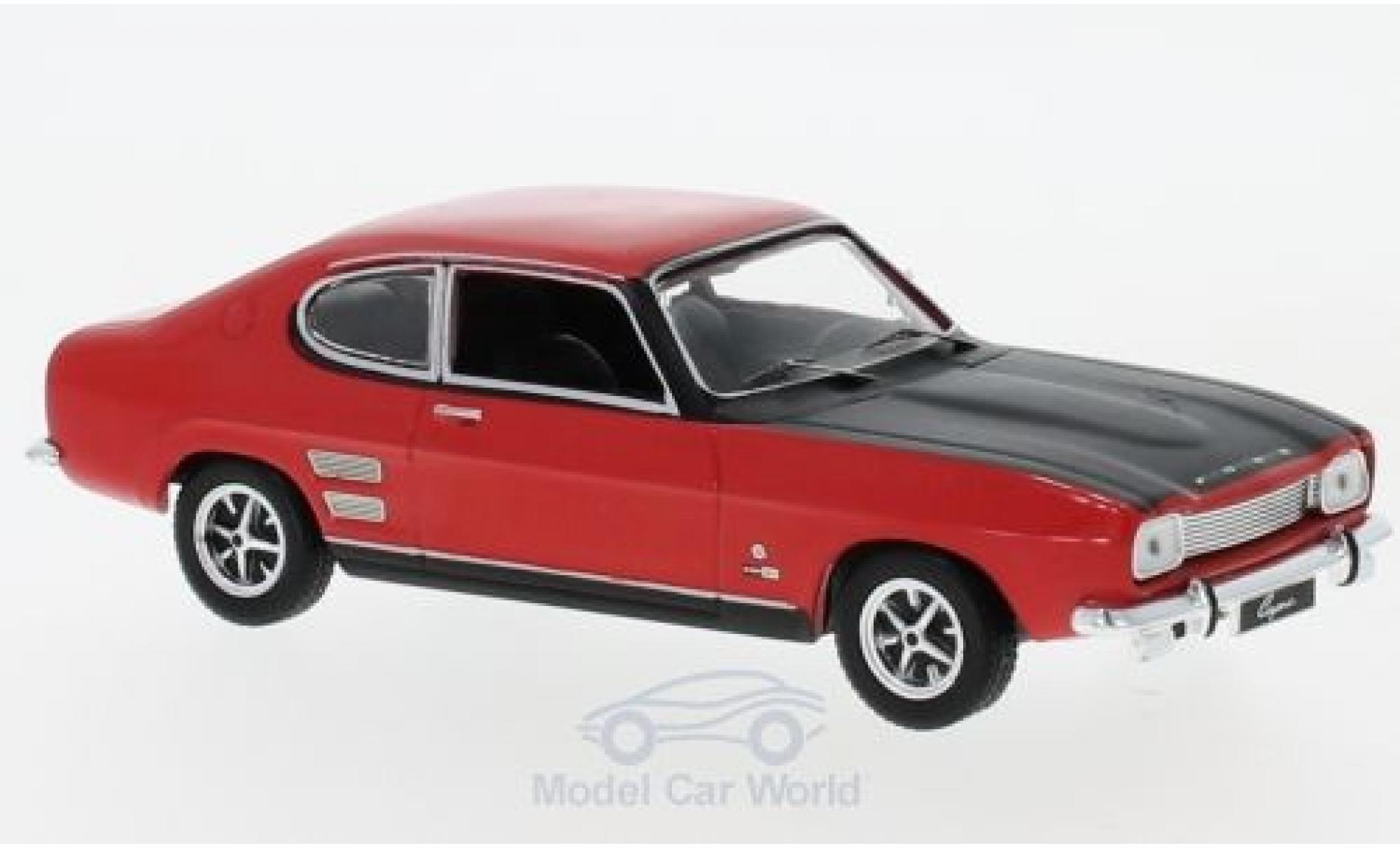 Ford Capri 1/43 IXO MKI 1700 GT rood/zwart 1970 modelauto