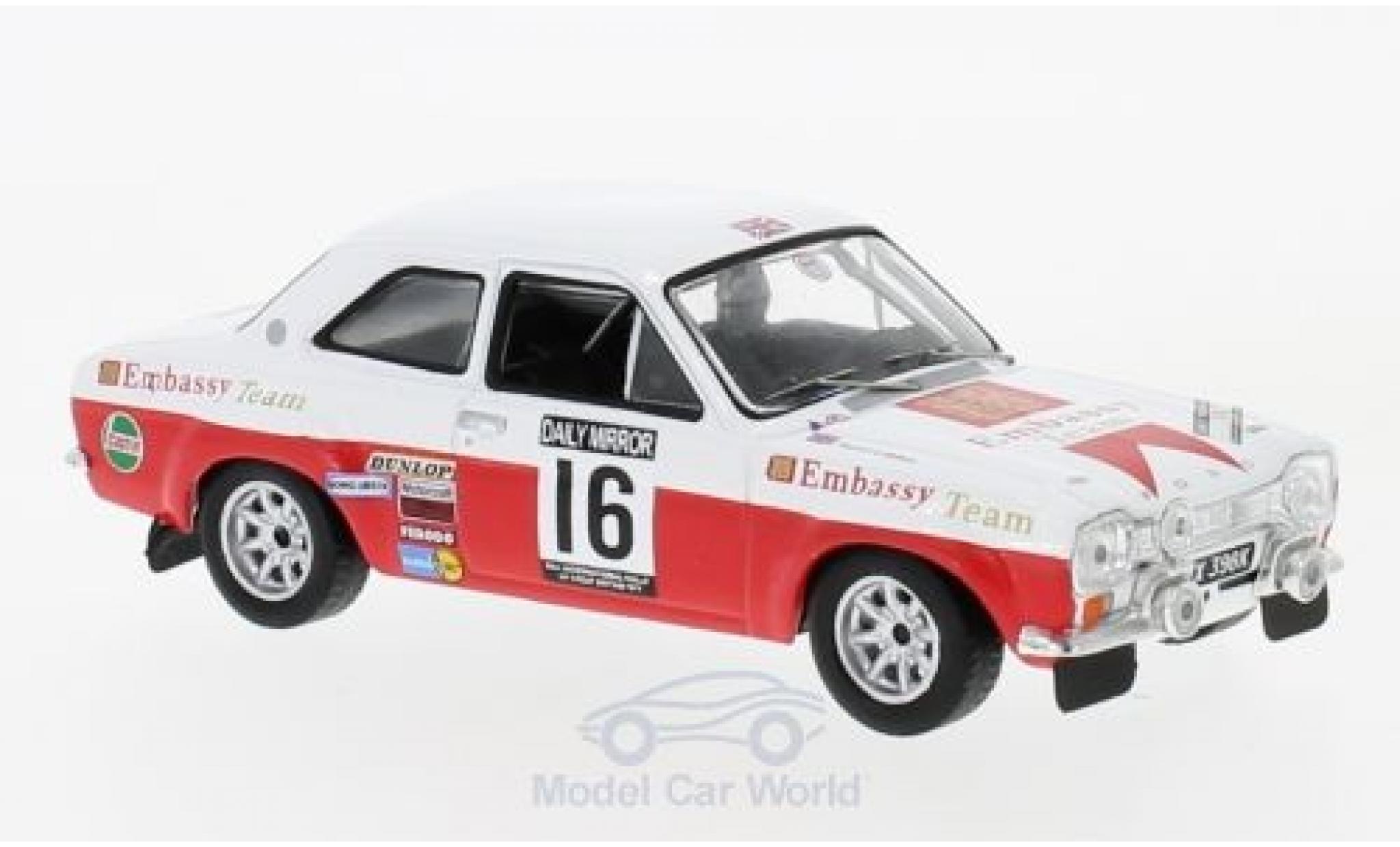 Ford Escort 1/43 IXO MK I RS 1600 No.16 Embassy RAC Rallye 1971 T.Makinen/H.Liddon modelauto