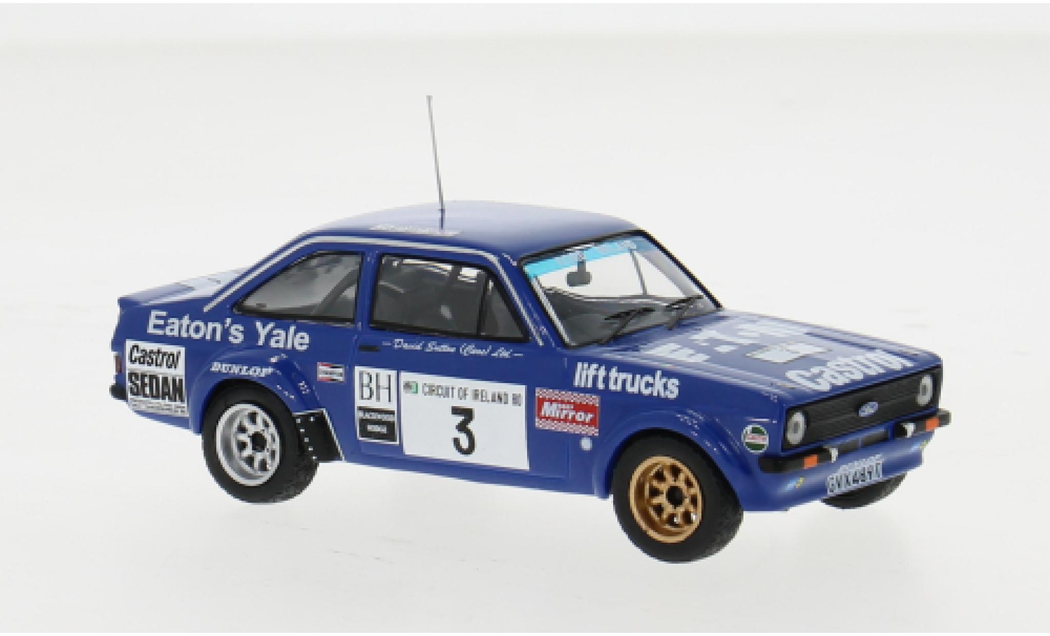Ford Escort 1/43 IXO MK II RS 1800 No.3 Circuit of ireland 1980 1:43 modelauto