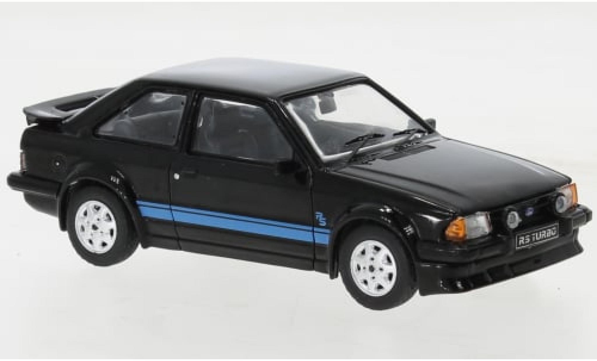 Ford Escort 1/43 IXO MK III RS Turbo zwart 1984 1:43 modelauto