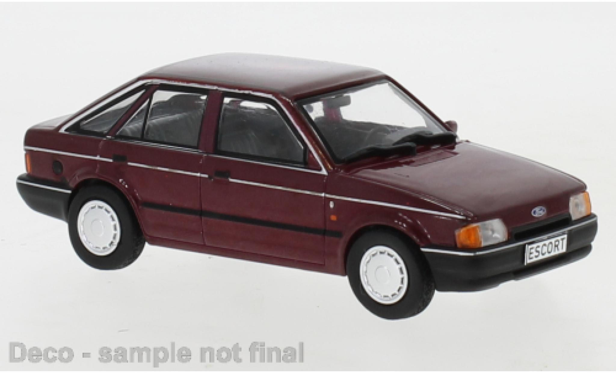 Ford Escort 1/43 IXO MK IV metallic rood 1988 modelauto