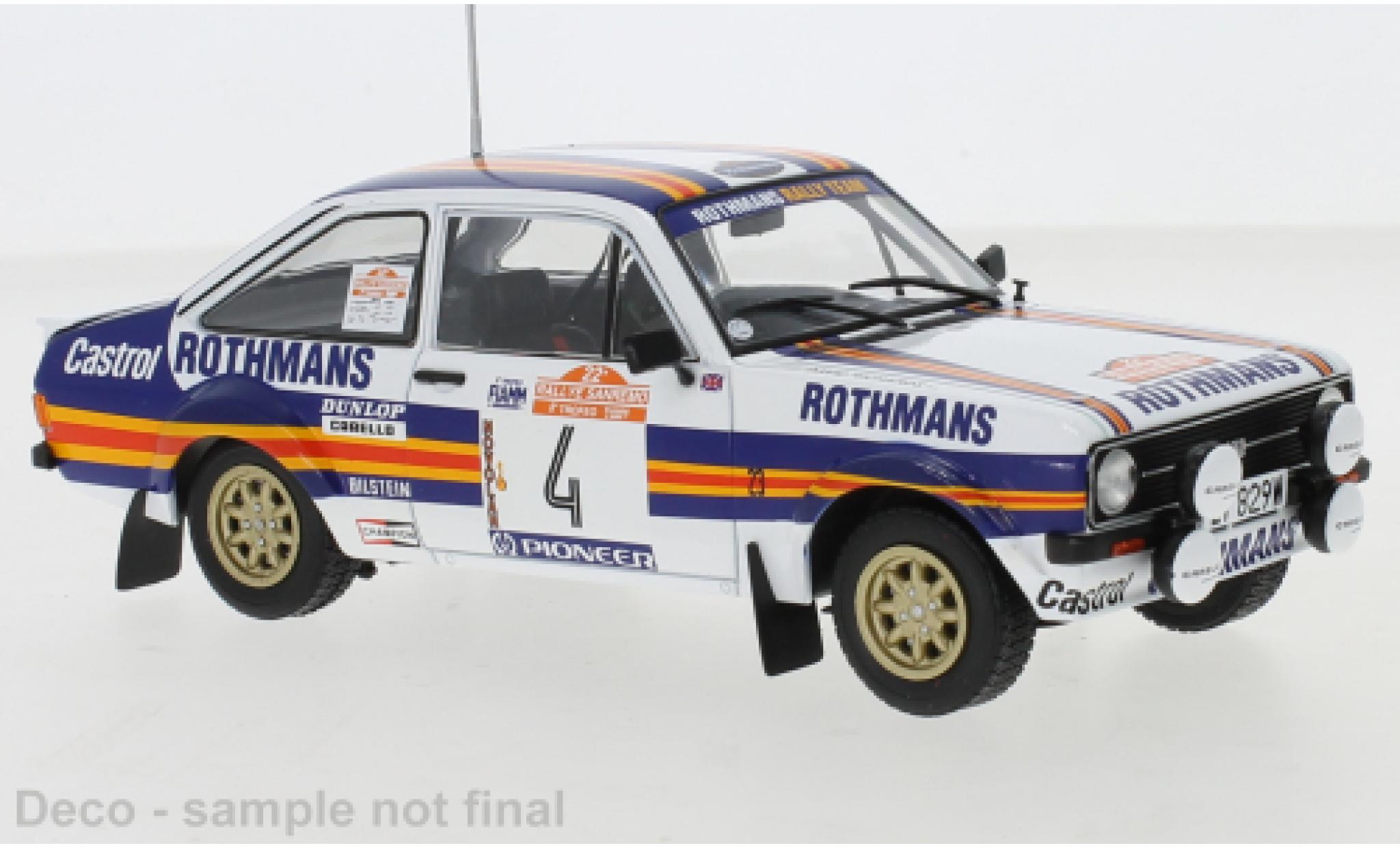 Ford Escort 1/24 IXO MkII RS 1800 No.4 Rally San Remo 1980 A.Vatanen/D.Richards modelauto