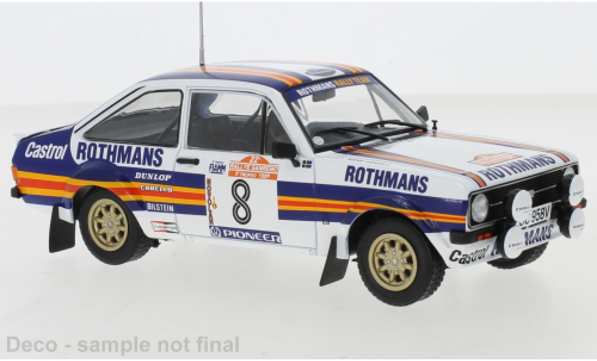 Ford Escort 1/24 IXO MkII RS 1800 No.8 Rally San Remo 1980 H.Mikkola/A.Hertz modelauto