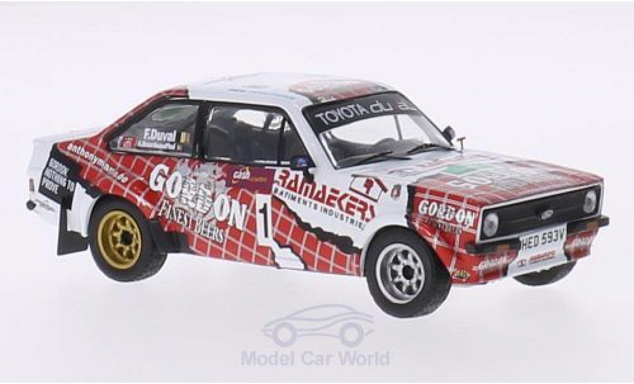 Ford Escort MKI 1/43 IXO RS MKII No.1 Gordon Boucles de Spa 2014 F.Duval/A.Bourdeaud hui modelauto