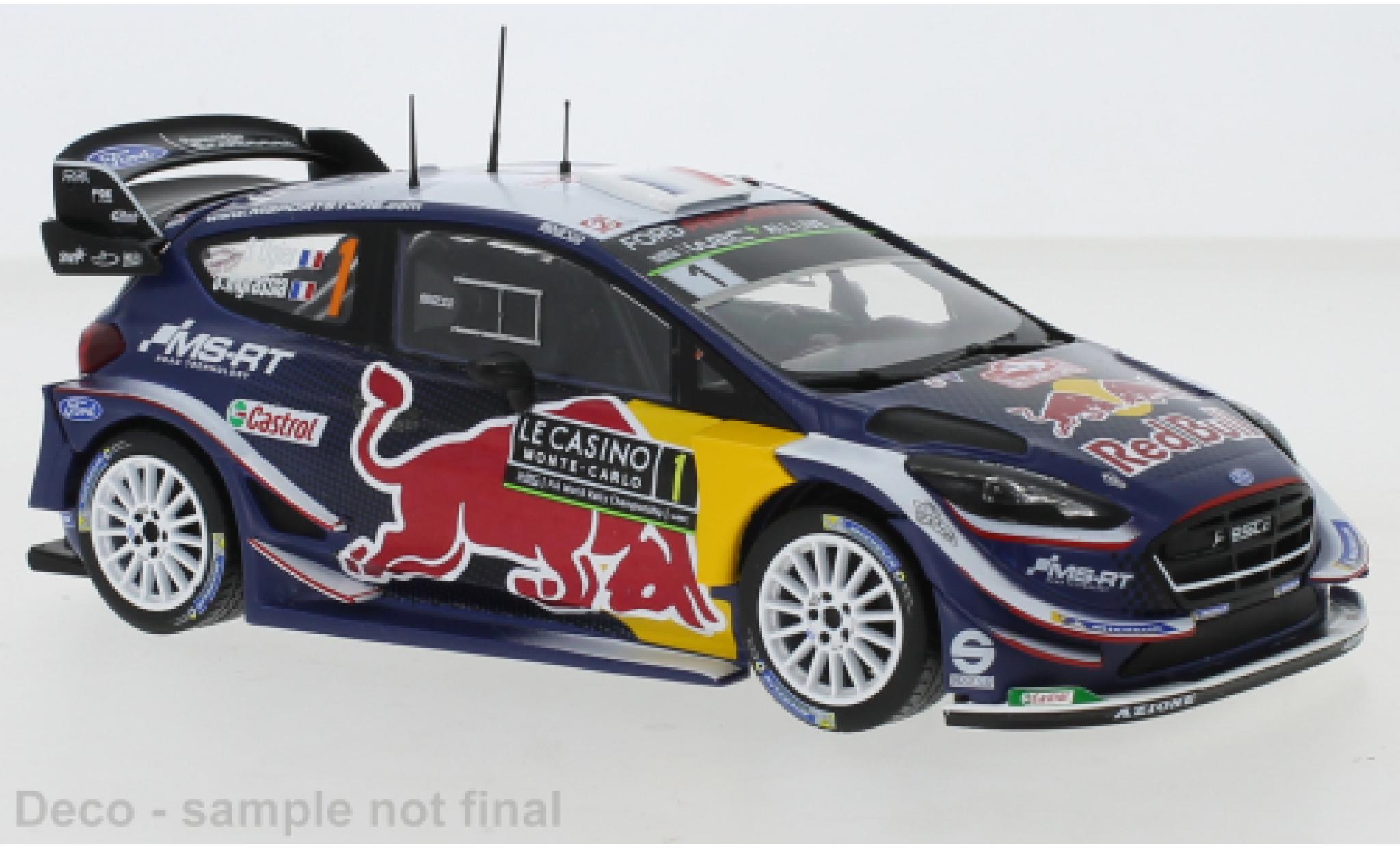 Ford Fiesta 1/24 IXO WRC No.1 MS Sport Red Bull Rallye Monte Carlo 2018 S.Ogier/J.Ingrassia modelauto