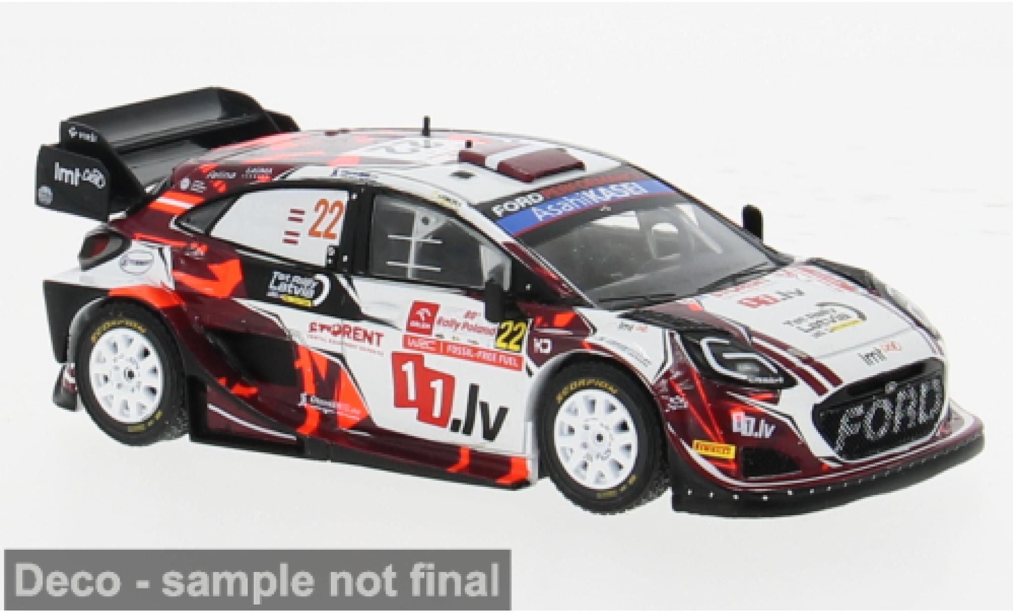 Ford Puma 1/43 IXO Rally1 Rally WM Rallye Polen 2024 #22 1:43 modelauto