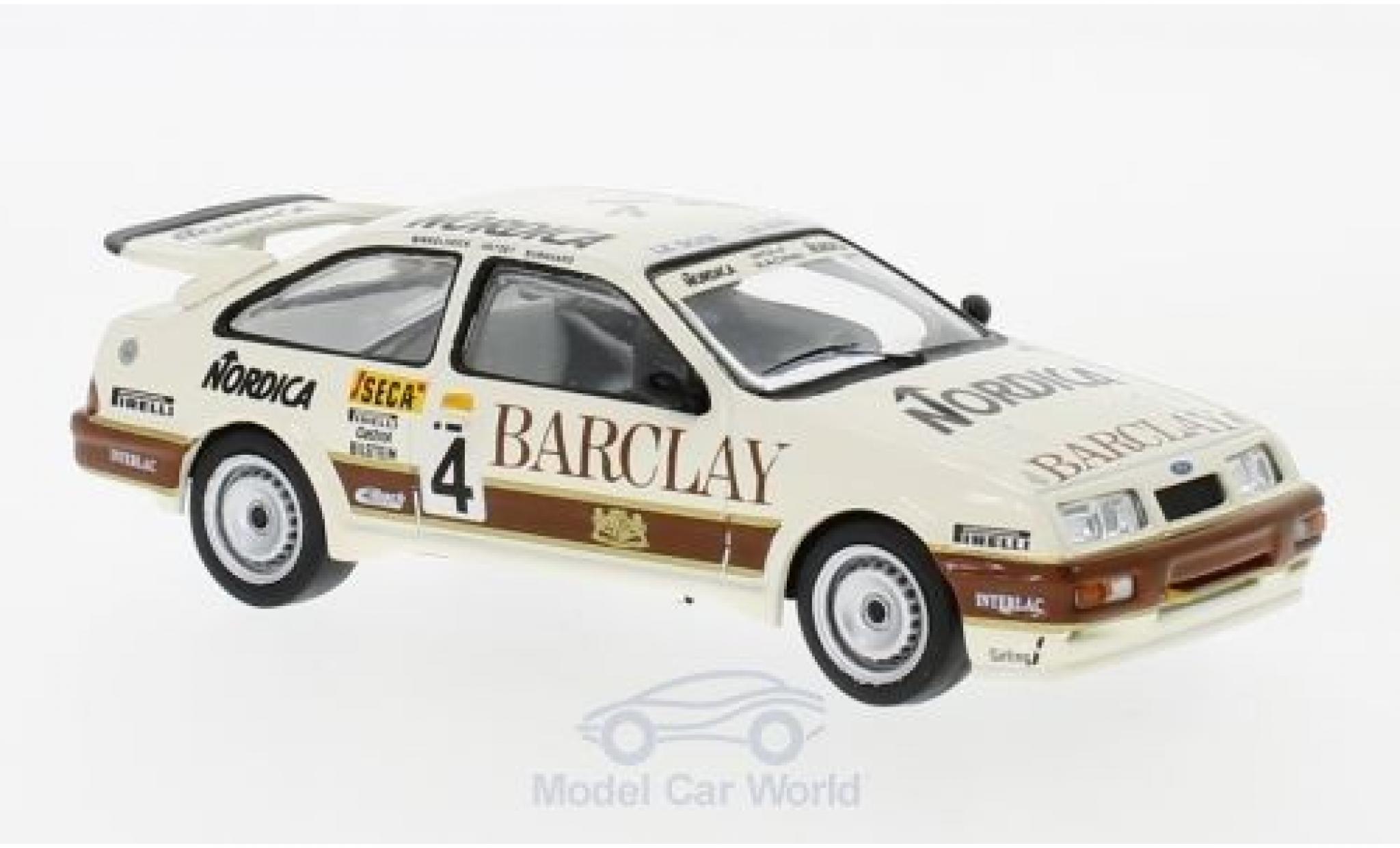 Ford Sierra Cosworth 1/43 IXO RS Cosworth No.4 Wolf Racing Barclay WTCC 24h Spa 1987 J.Winkelhock/D.Artzet/M.Burkhard modelauto