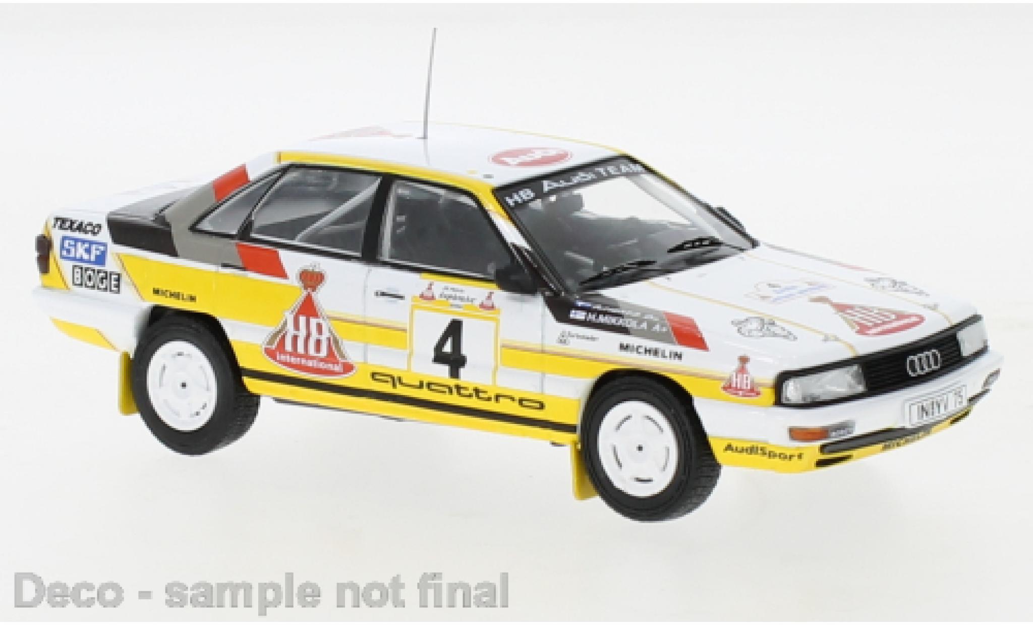 Audi 200 quattro 1/43 IXO 200 Quattro No.4 Rallye Acropolis 1987 modelauto