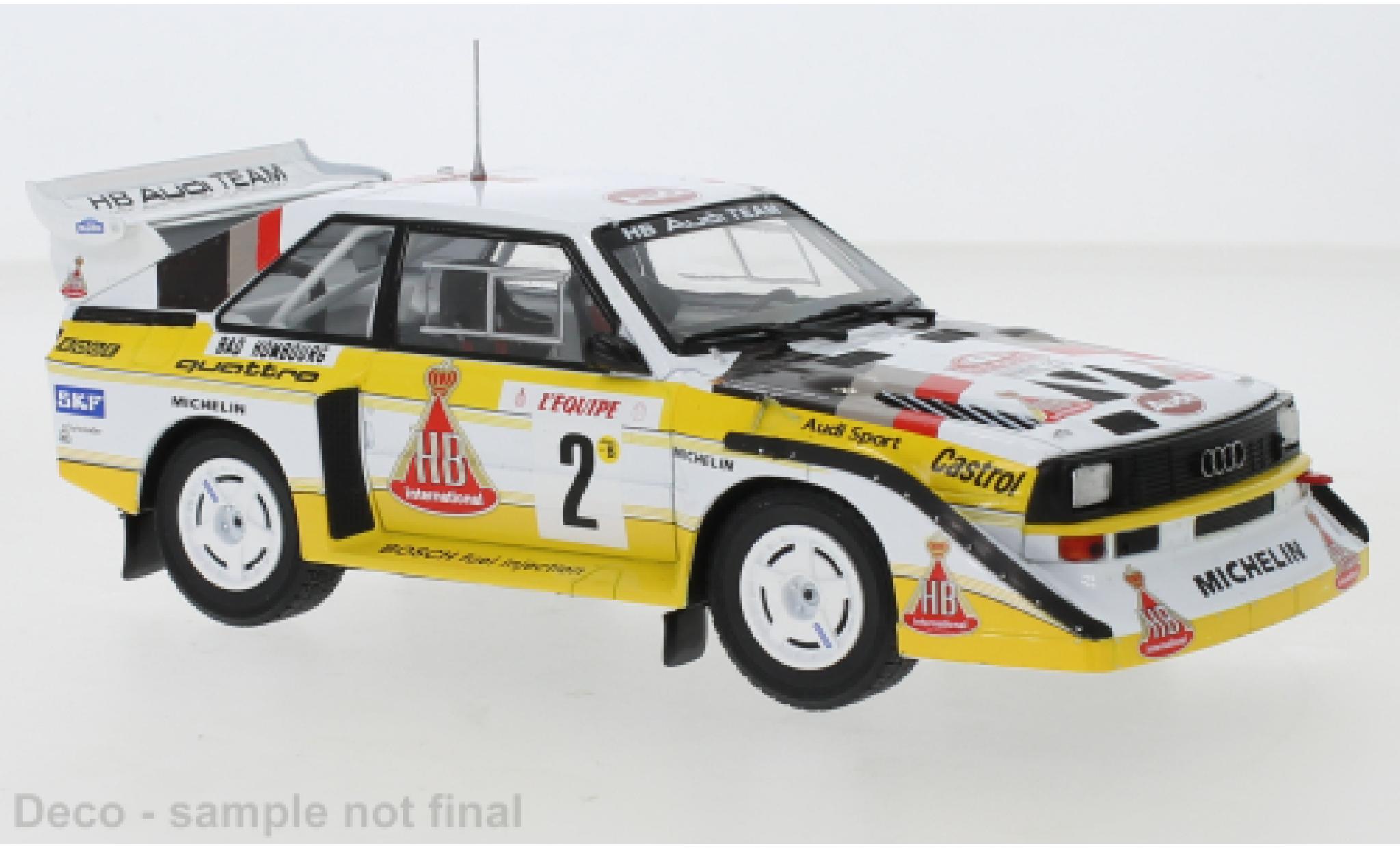 Audi Sport Quattro 1/24 IXO Sport quattro S1 No.2 HB Rallye WM Rally Monte Carlo 1986 modelauto