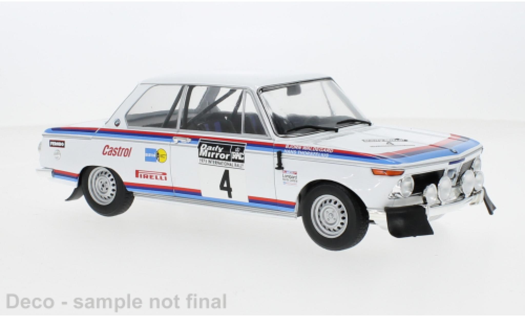 Bmw 2002 1/18 IXO No.4 Rallye WM RAC Rally 1973 modelauto