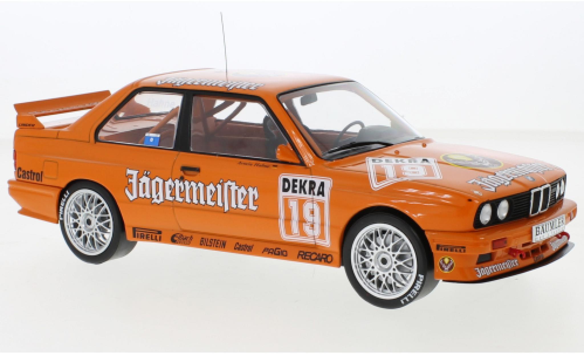Bmw M3 1/18 IXO (E30) No.19 J&auml;germeister DTM Nuerburgring 1992 modelauto