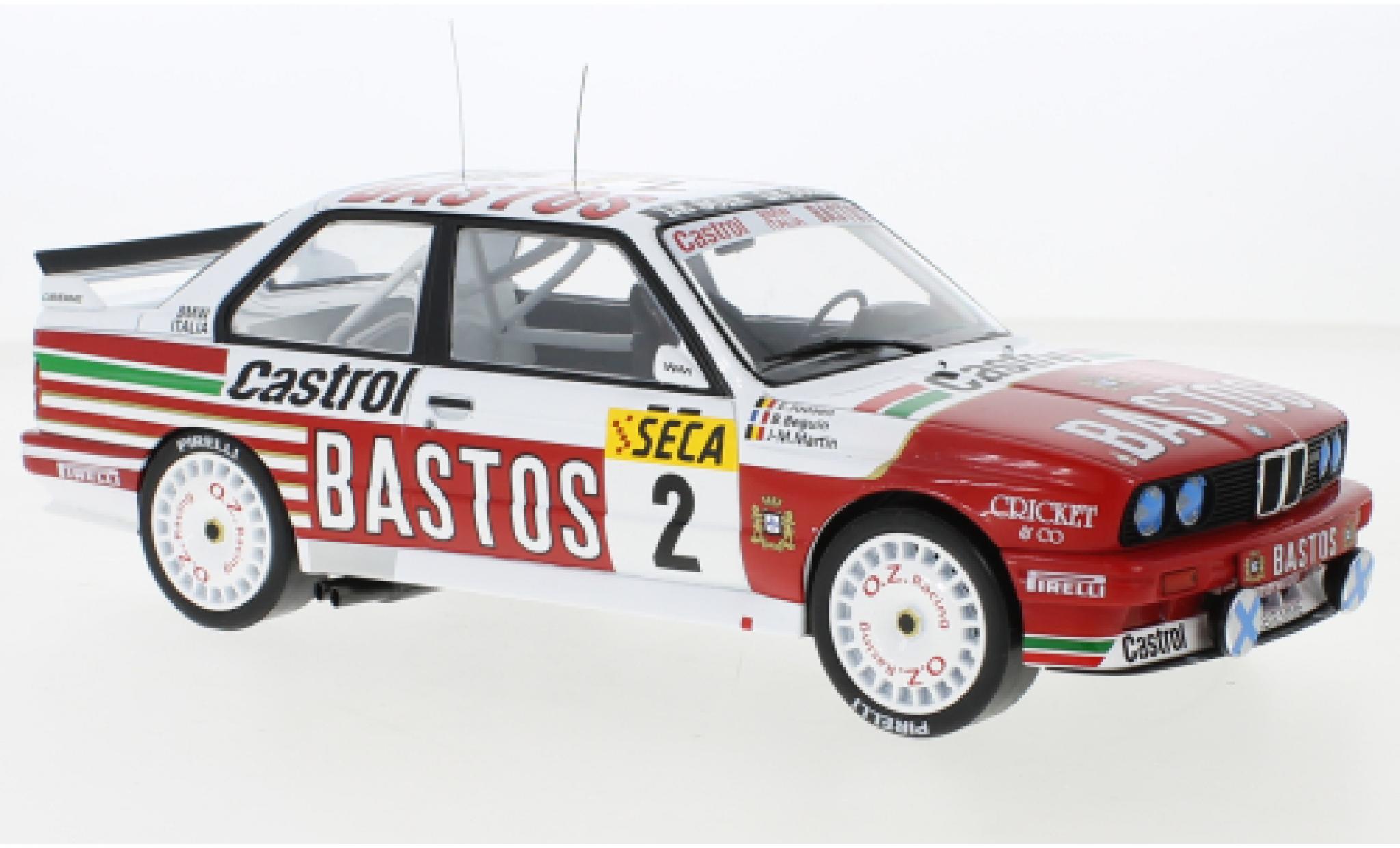 Bmw M3 1/18 IXO (E30) No.2 Italia Bastos 24h Spa 1991 modelauto