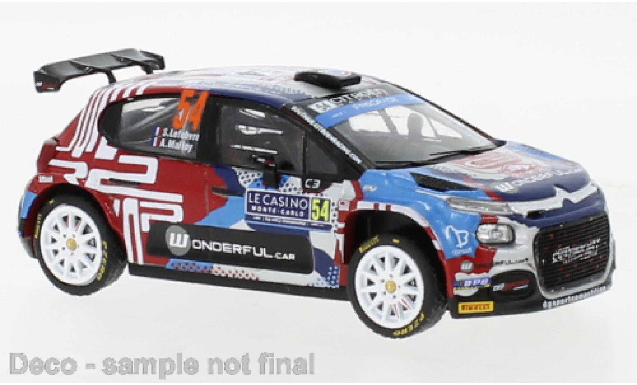 Citroen C3 1/43 IXO Rally2 No.54 Rallye WM Rally Monte Carlo 2022 modelauto