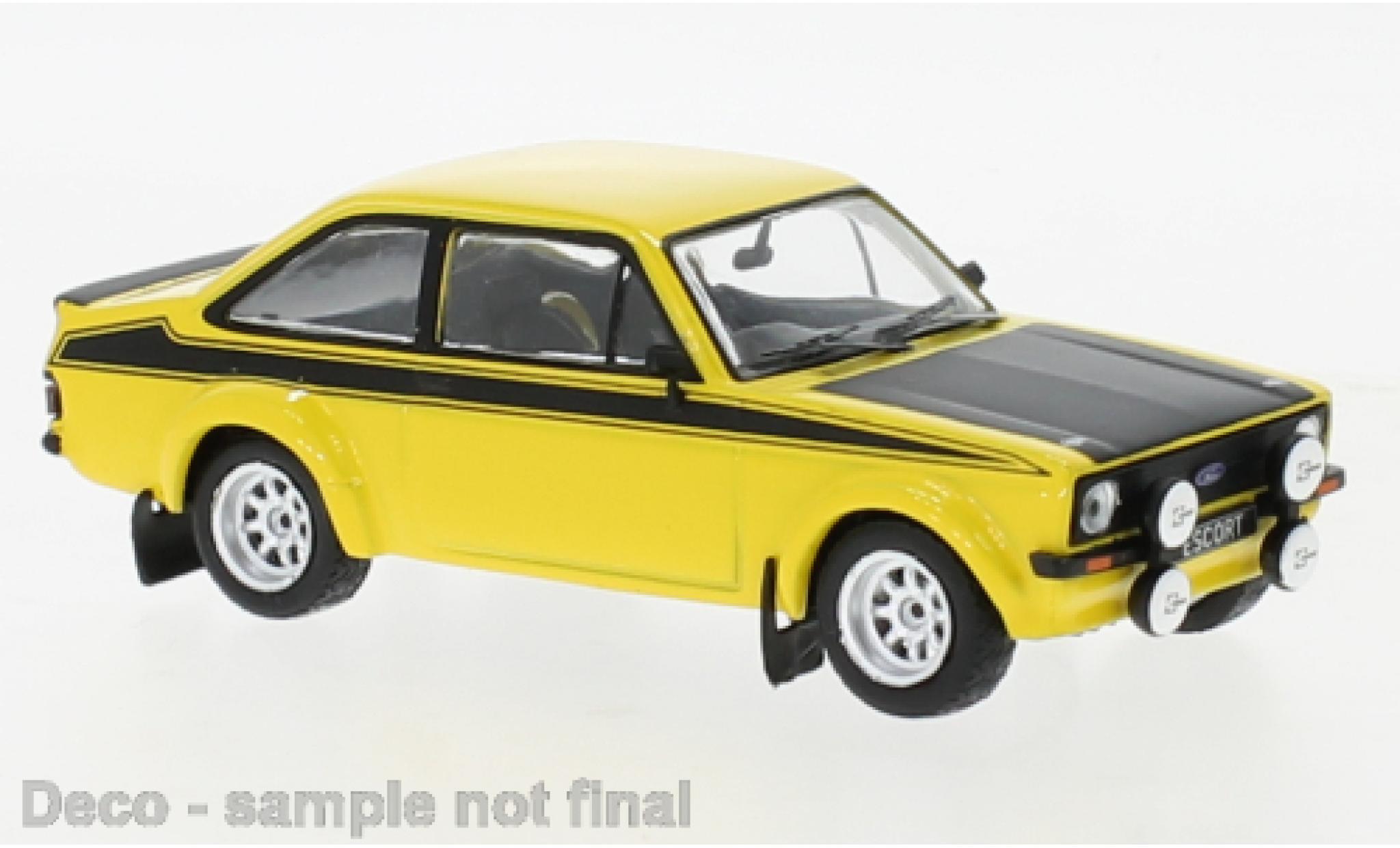 Ford Escort 1/43 IXO MK II RS 1800 geel/zwart 1976 modelauto