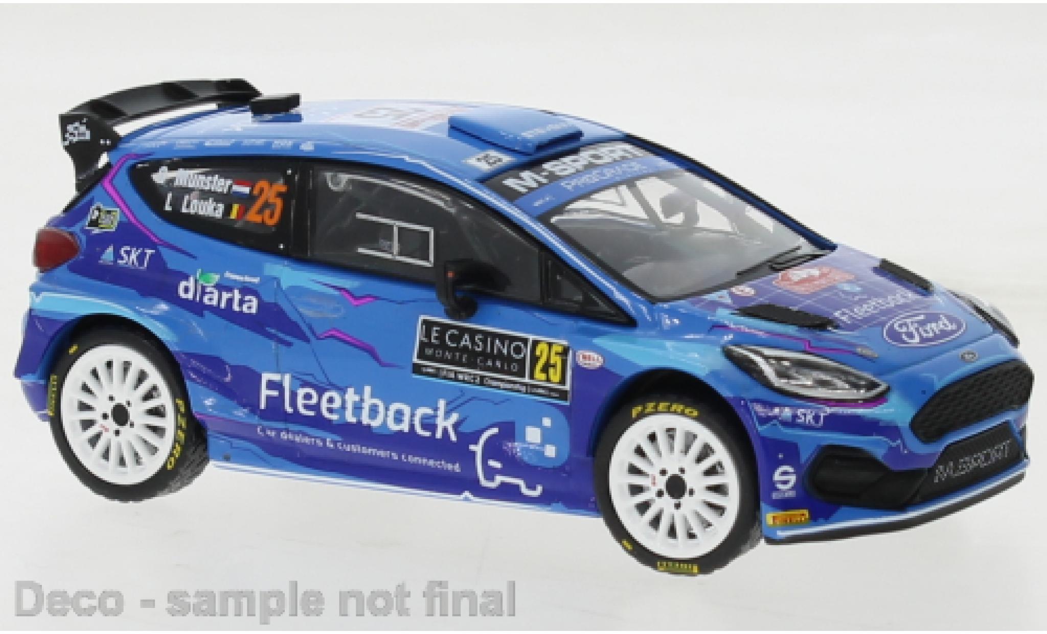 Ford Fiesta 1/43 IXO MK II No.25 WRC2 Rally Monte Carlo 2023 modelauto