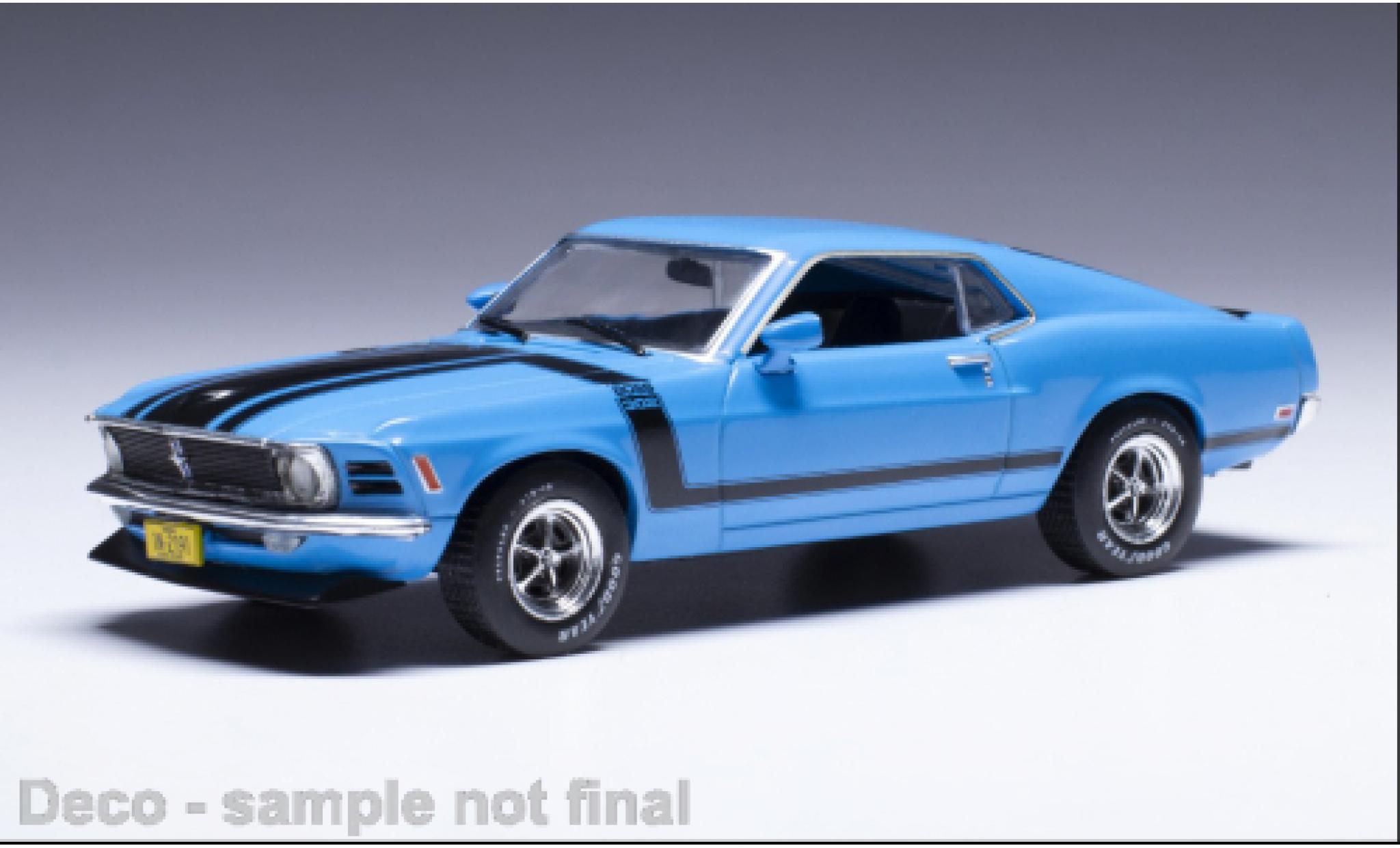 Ford Mustang 1/43 IXO Boss 302 blauw 1970 modelauto