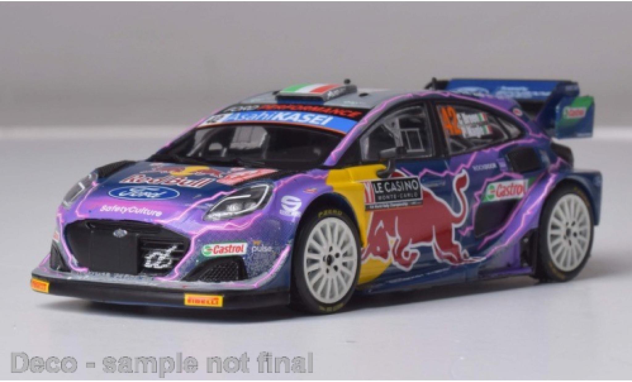 Ford Puma 1/43 IXO Rally1 No.42 WRC Rally Monte Carlo 2022 modelauto