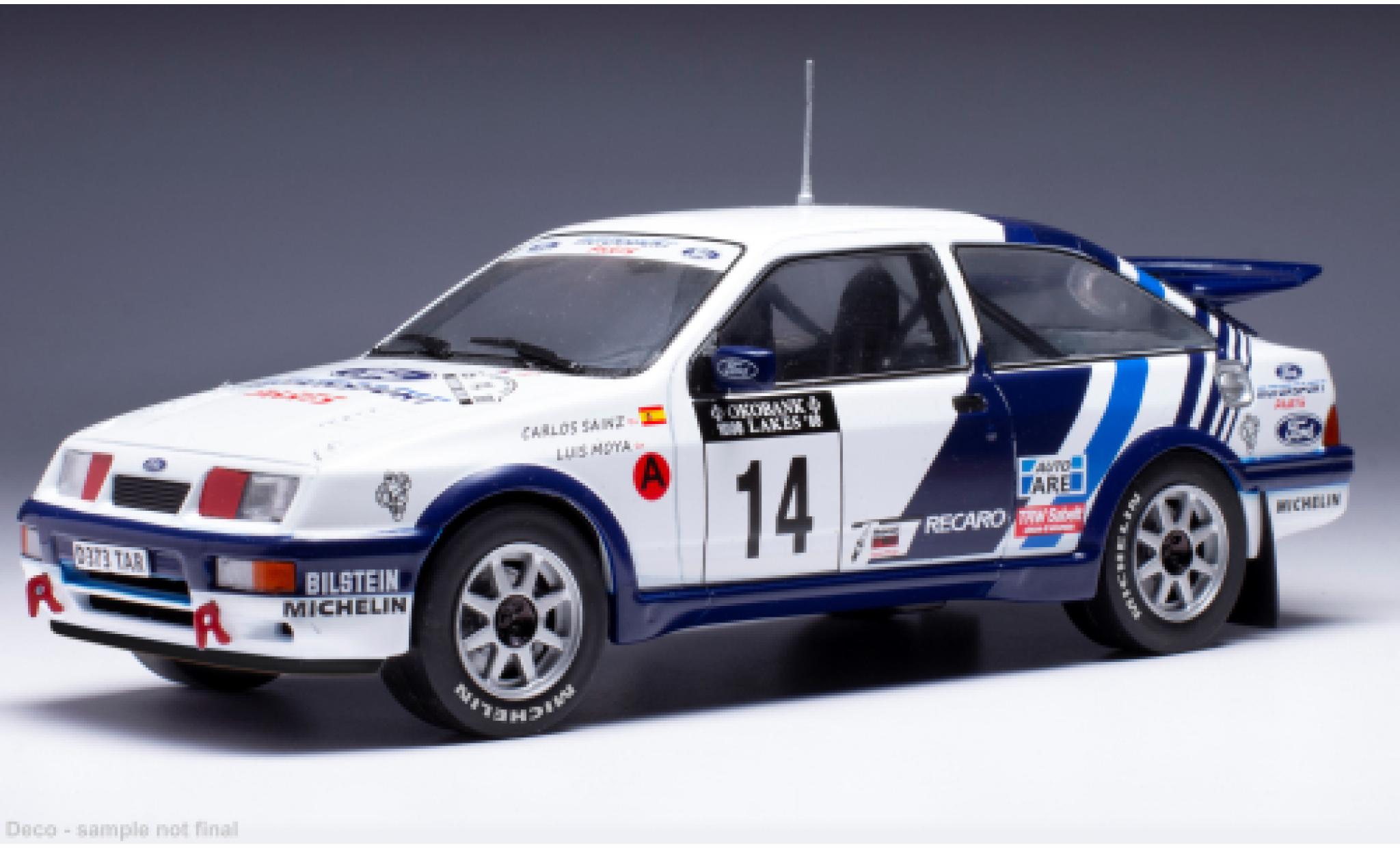 Ford Sierra 1/24 IXO RS Cosworth No.14 1000 Lakes Rallye 1988 modelauto