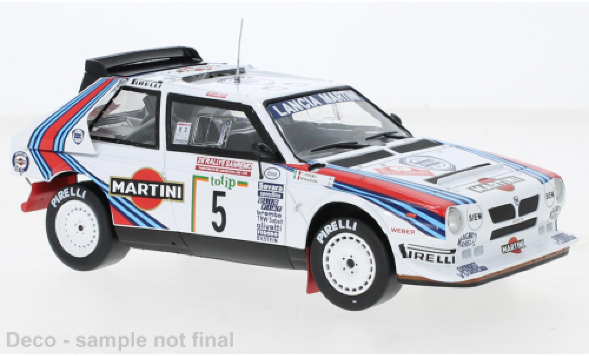 Lancia Delta 1/24 IXO S4 No.5 Rallye WM Rally San Remo 1986 modelauto