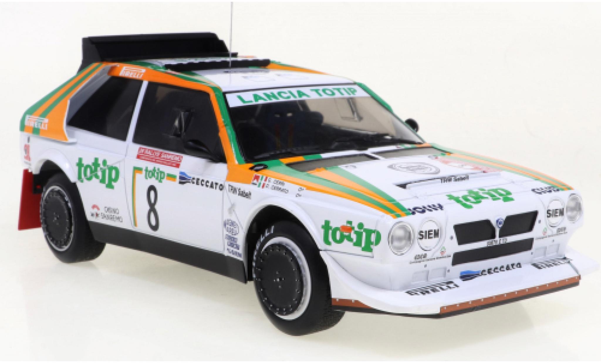 Lancia Delta 1/18 IXO S4 No.8 Rally San Remo 1986 modelauto