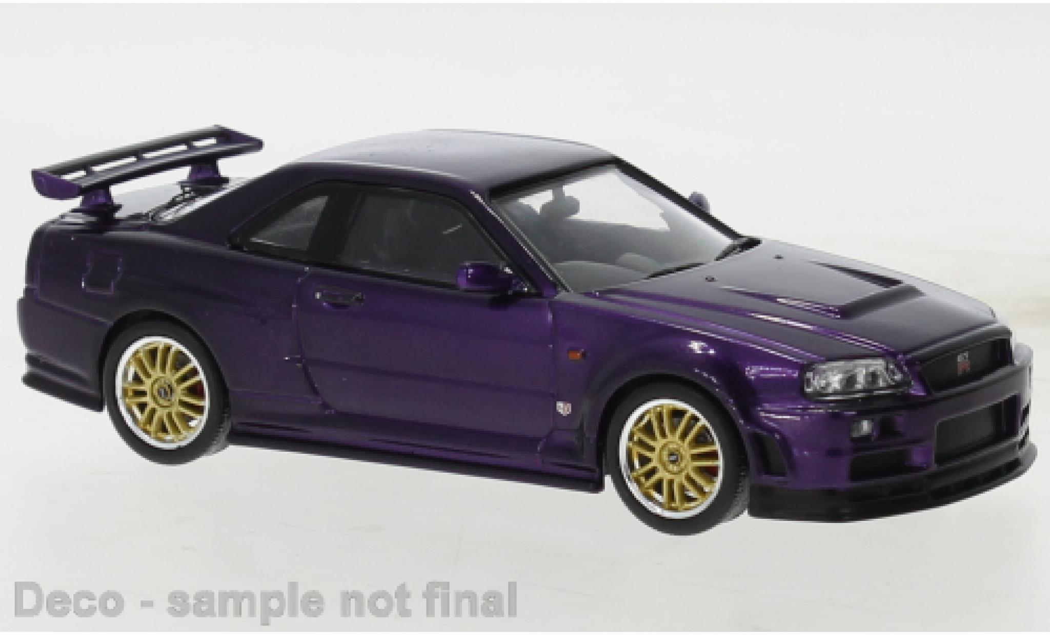 Nissan Skyline 1/43 IXO GT-R R34 metallic lila 2002 modelauto