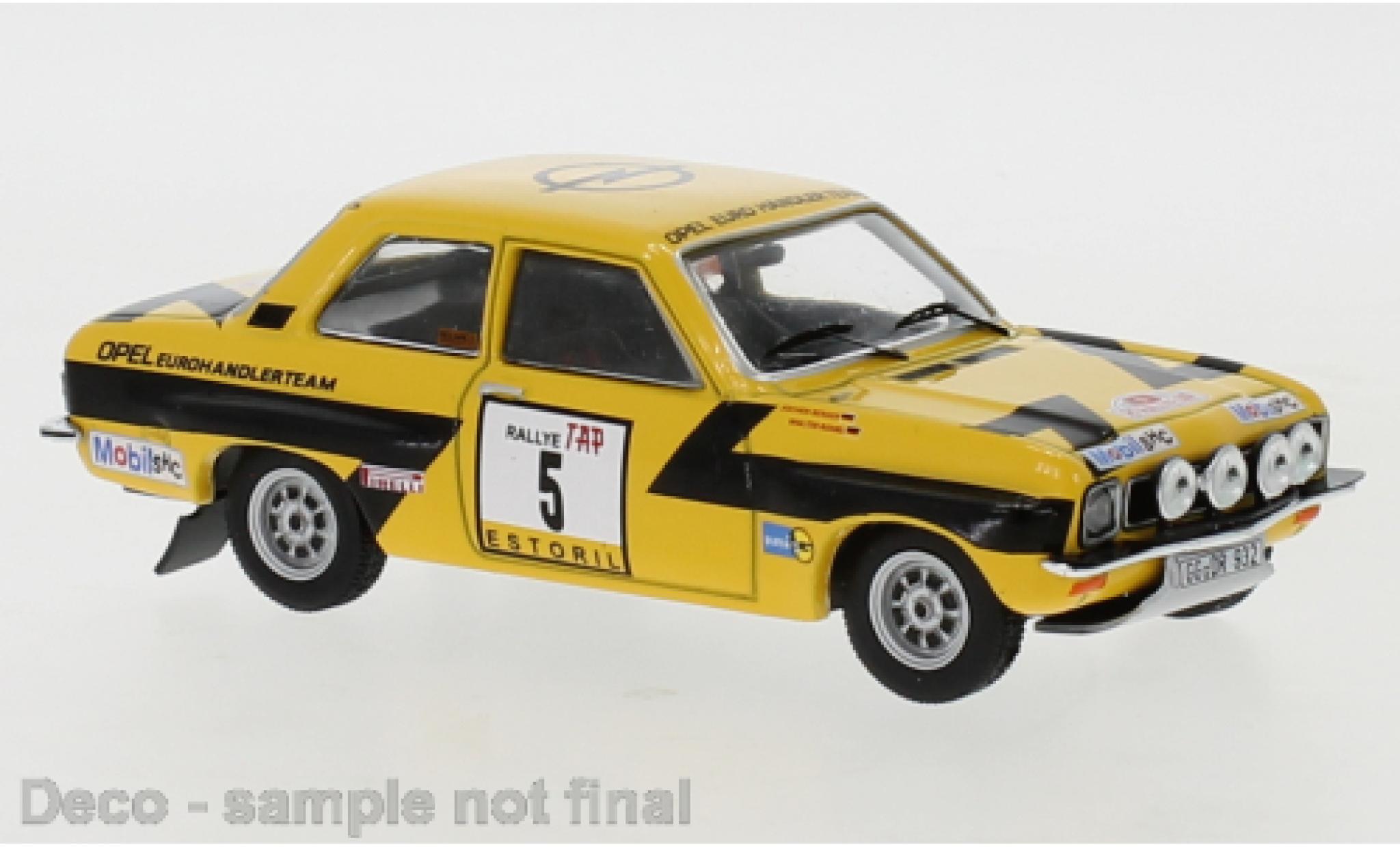 Opel Ascona 1/43 IXO A No.5 Euro H&auml;ndlerteam Rally WM Rally Portugal 1974 modelauto