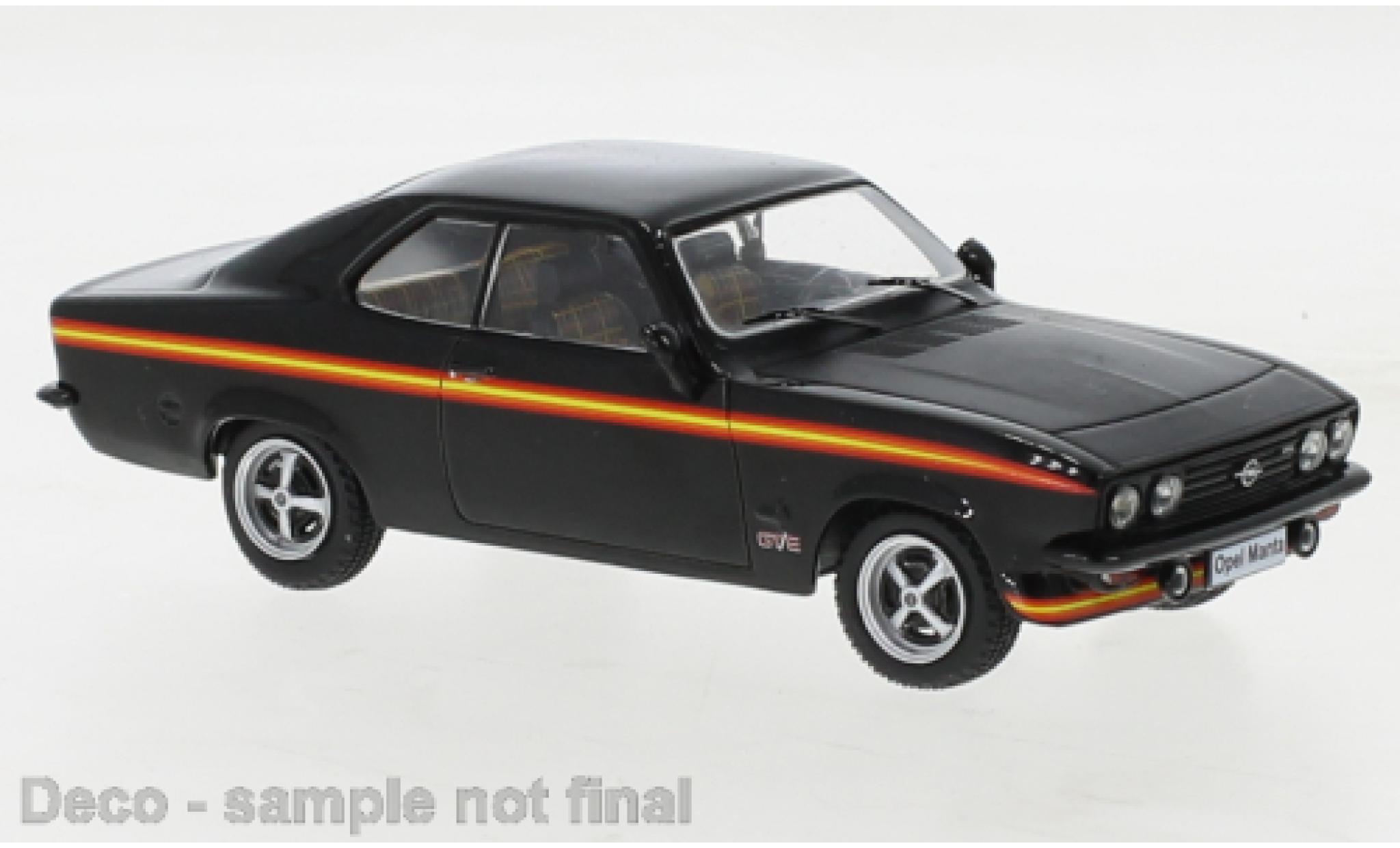 Opel Manta 1/43 IXO A GT/E zwart 1974 modelauto