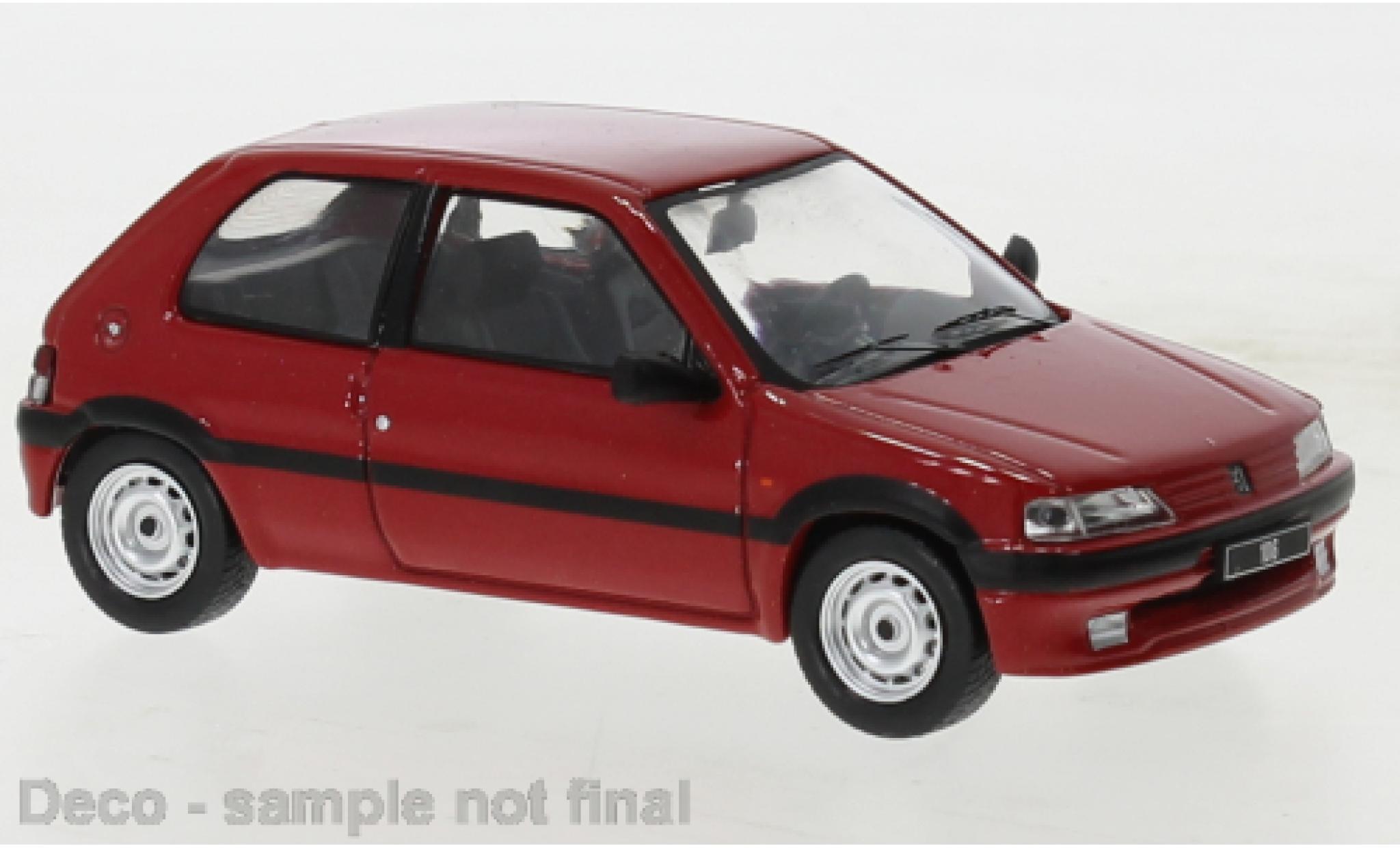 Peugeot 106 1/43 IXO XSI metallic rood 1993 modelauto