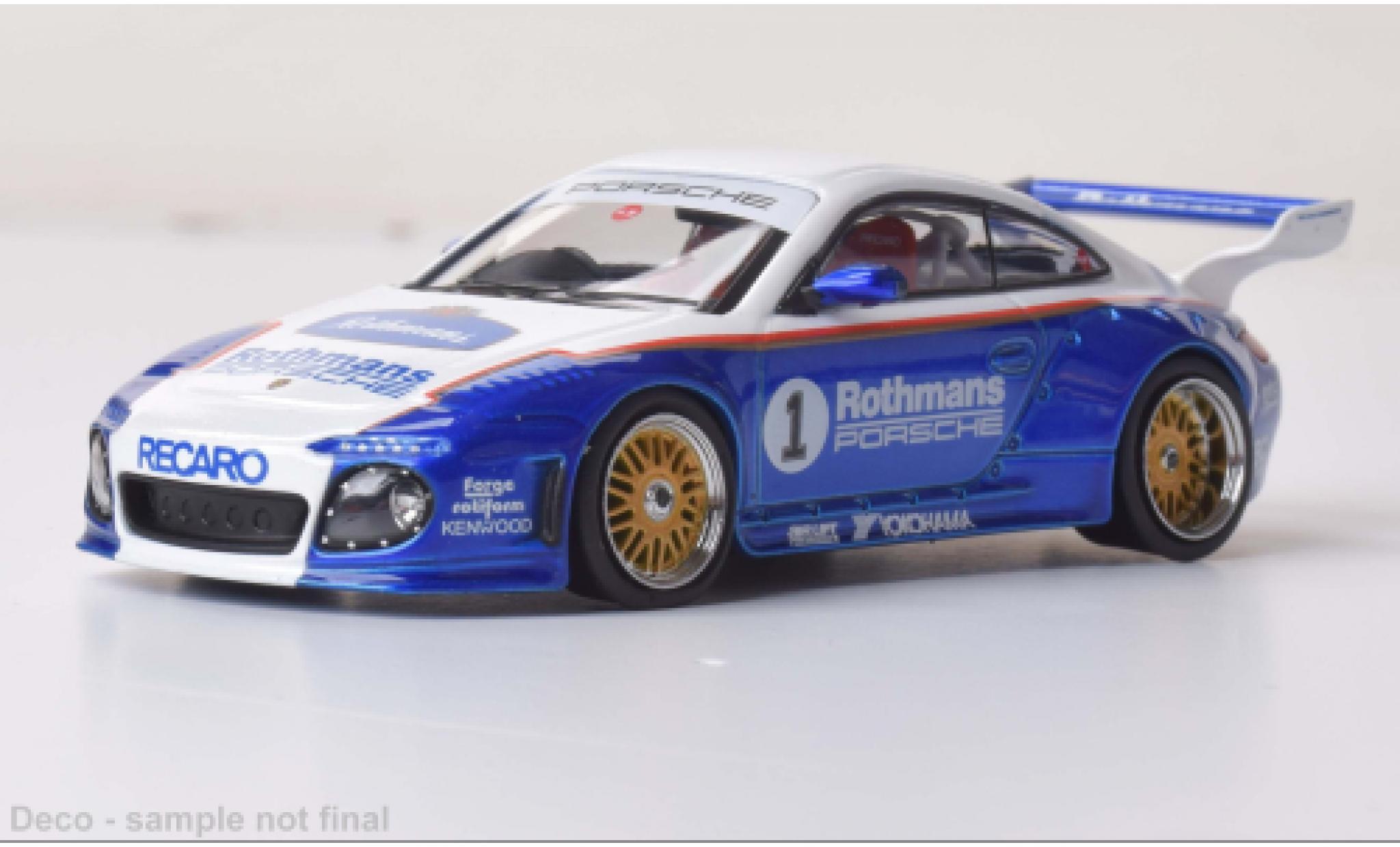 Porsche 997 1/43 IXO Old and New wit/blauw Rothmans- modelauto