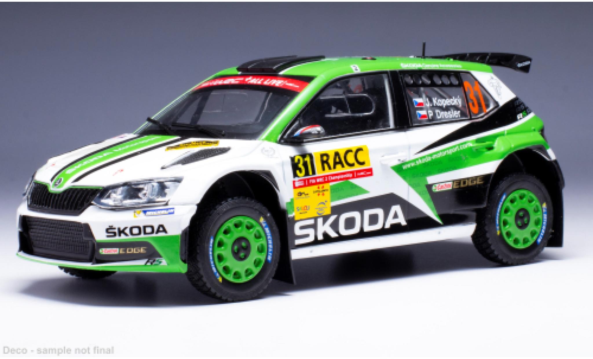 Skoda Fabia 1/24 IXO R5 No.32 Rally Catalunya 2018 modelauto