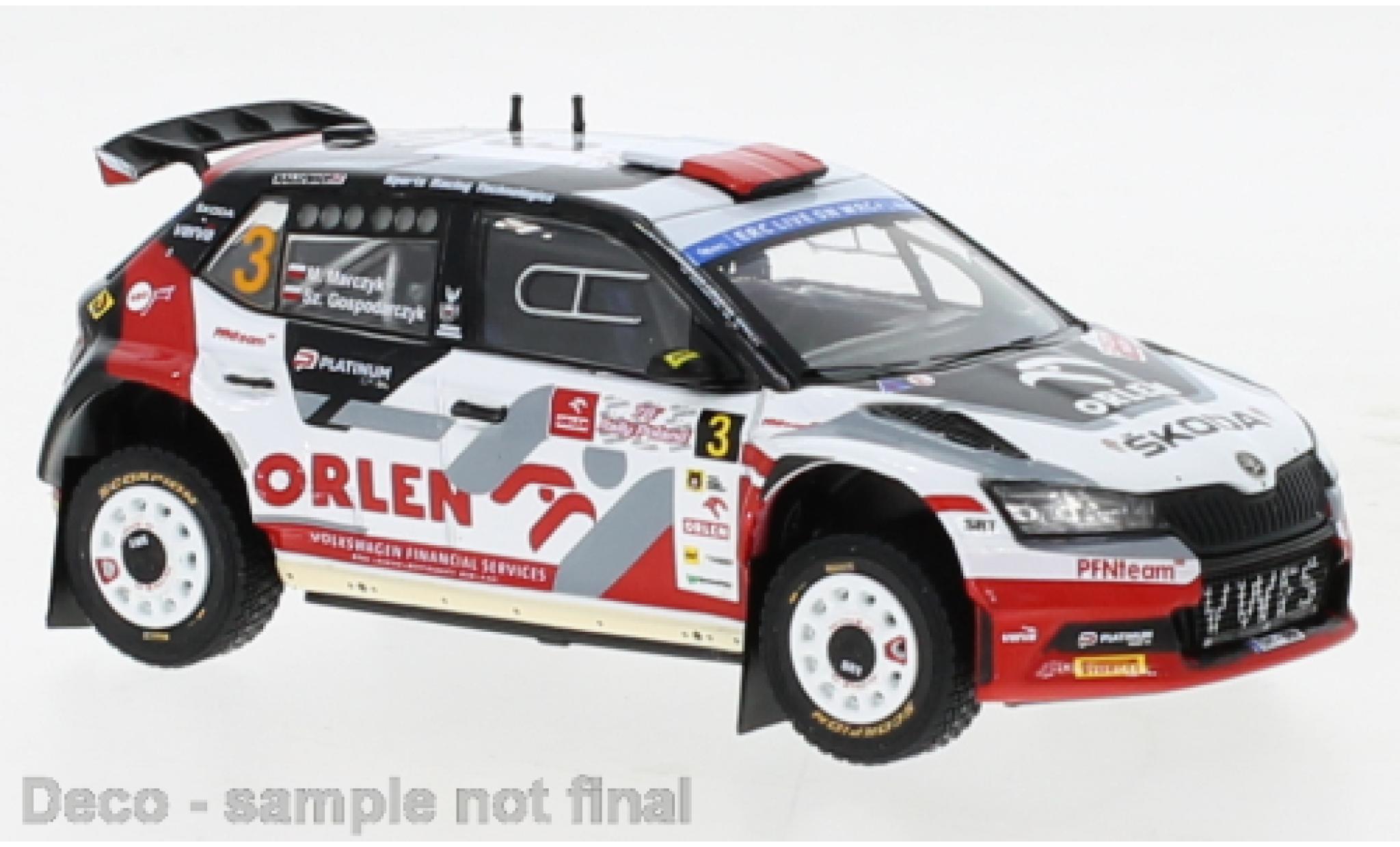 Skoda Fabia 1/43 IXO Rally2 EVO No.3 Rallye Polen 2022 modelauto