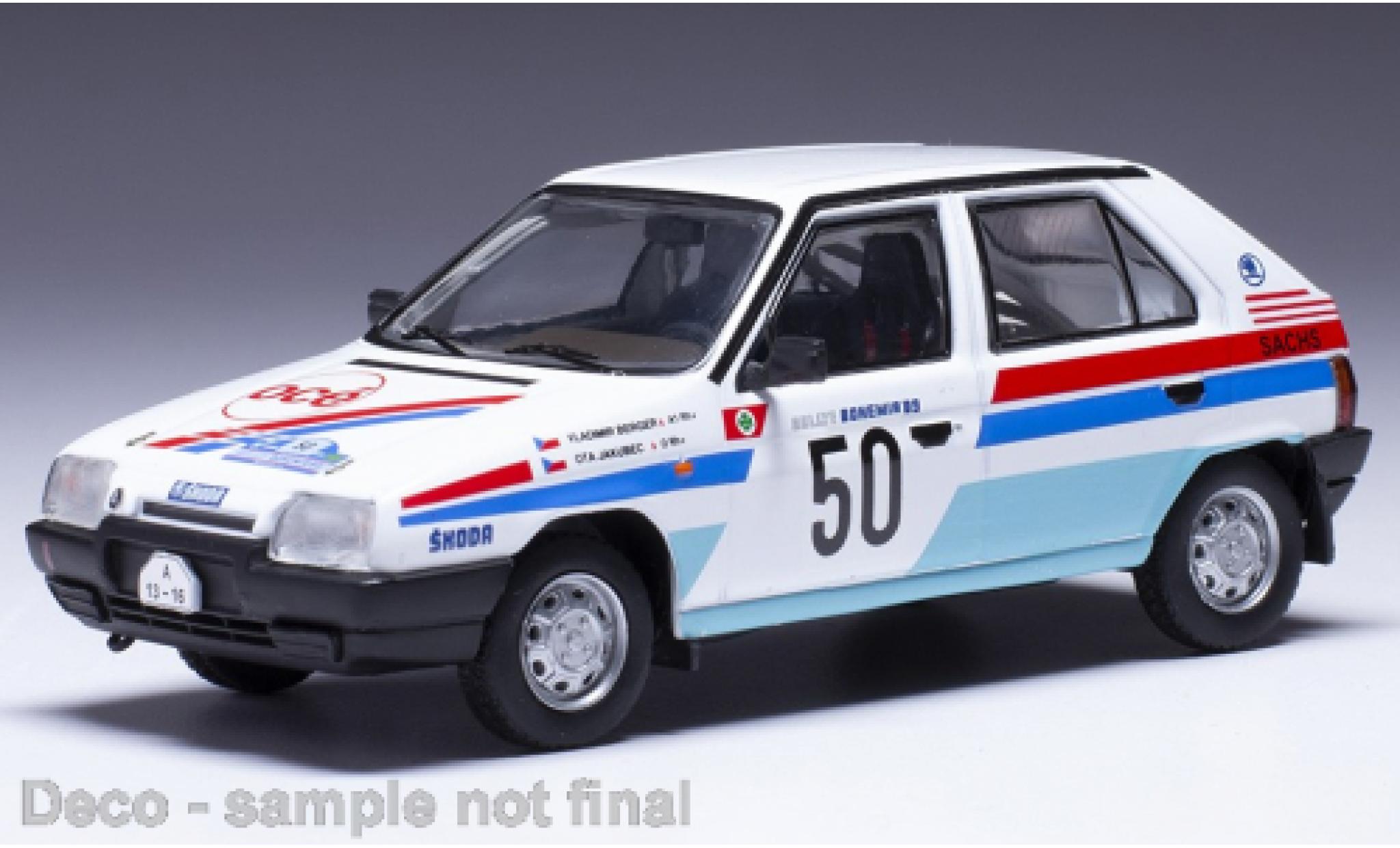 Skoda Favorit 1/43 IXO 136L No.50 Rally Bohemia 1989 modelauto