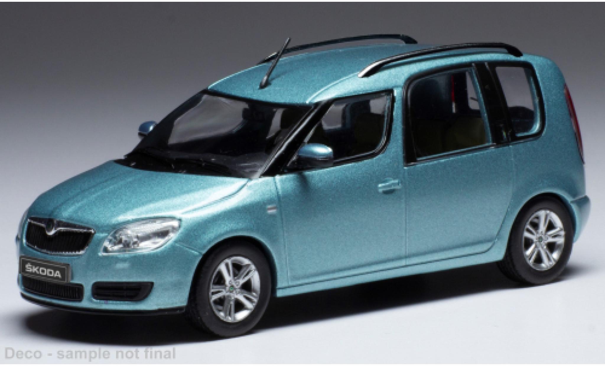 Skoda Roomster 1/43 IXO metallic blauw clair 2007 modelauto